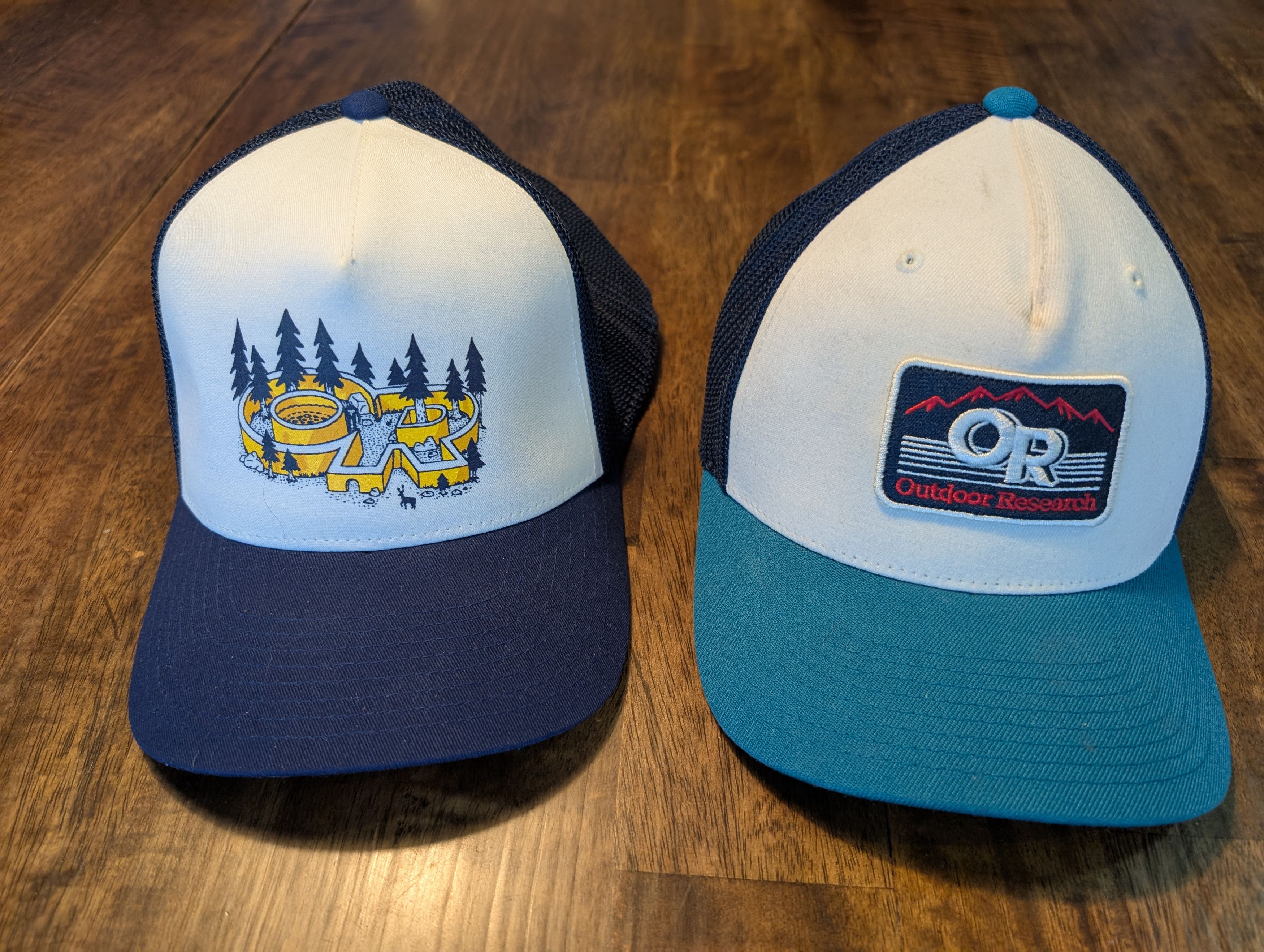 Outdoor Research TWO Outdoor Research Snapback Trucker Caps 110 Flexfit Size ONE SIZE - 3 Thumbnail