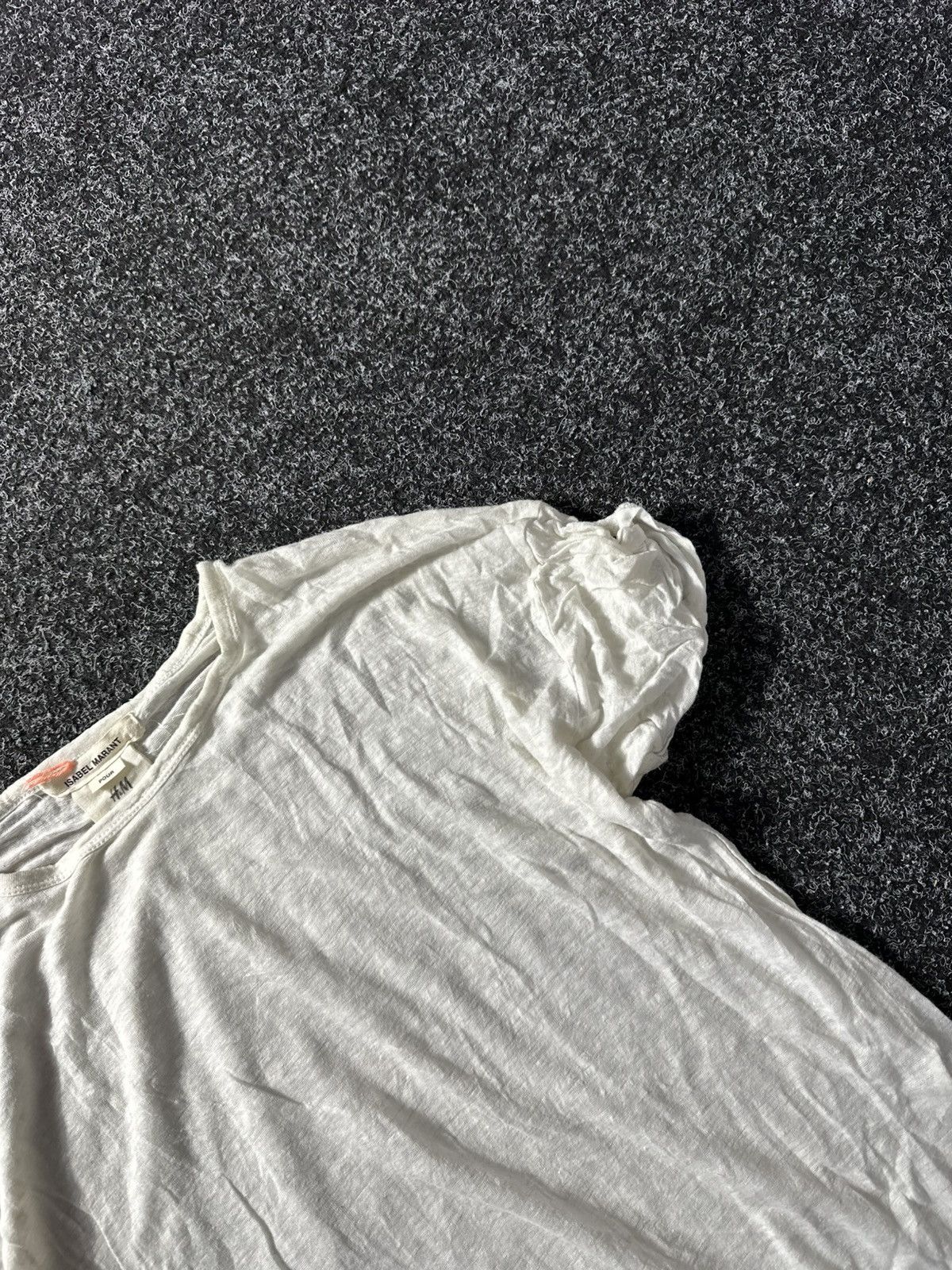 H&M × Isabel Marant 🚨Isabel Marant Striped Distress Ripped Fuzzy tee OPIUM Size L / US 10 / IT 46 - 4 Thumbnail