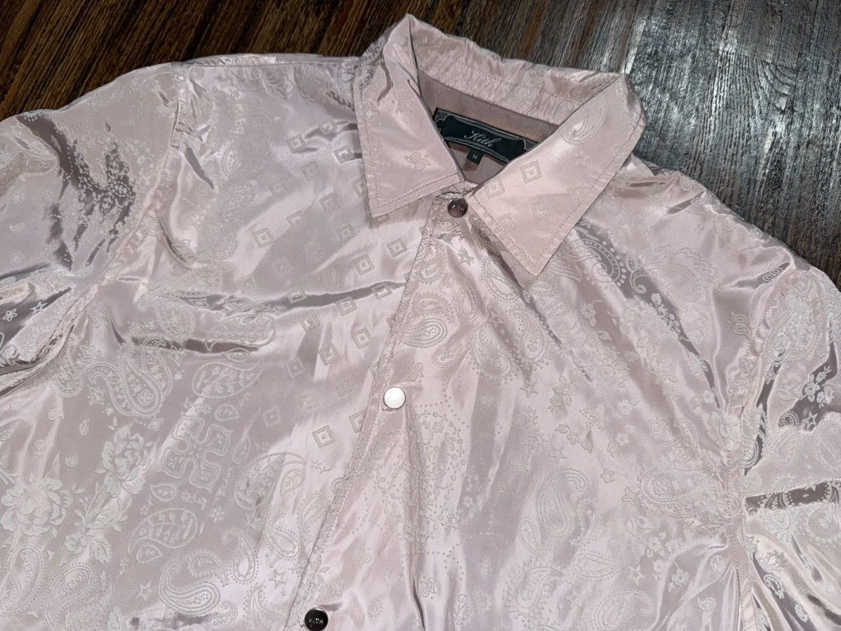 Kith KITH Silk Satin Pink Paisley Coaches Jacket SS24 Size Medium Size US M / EU 48-50 / 2 - 4 Thumbnail