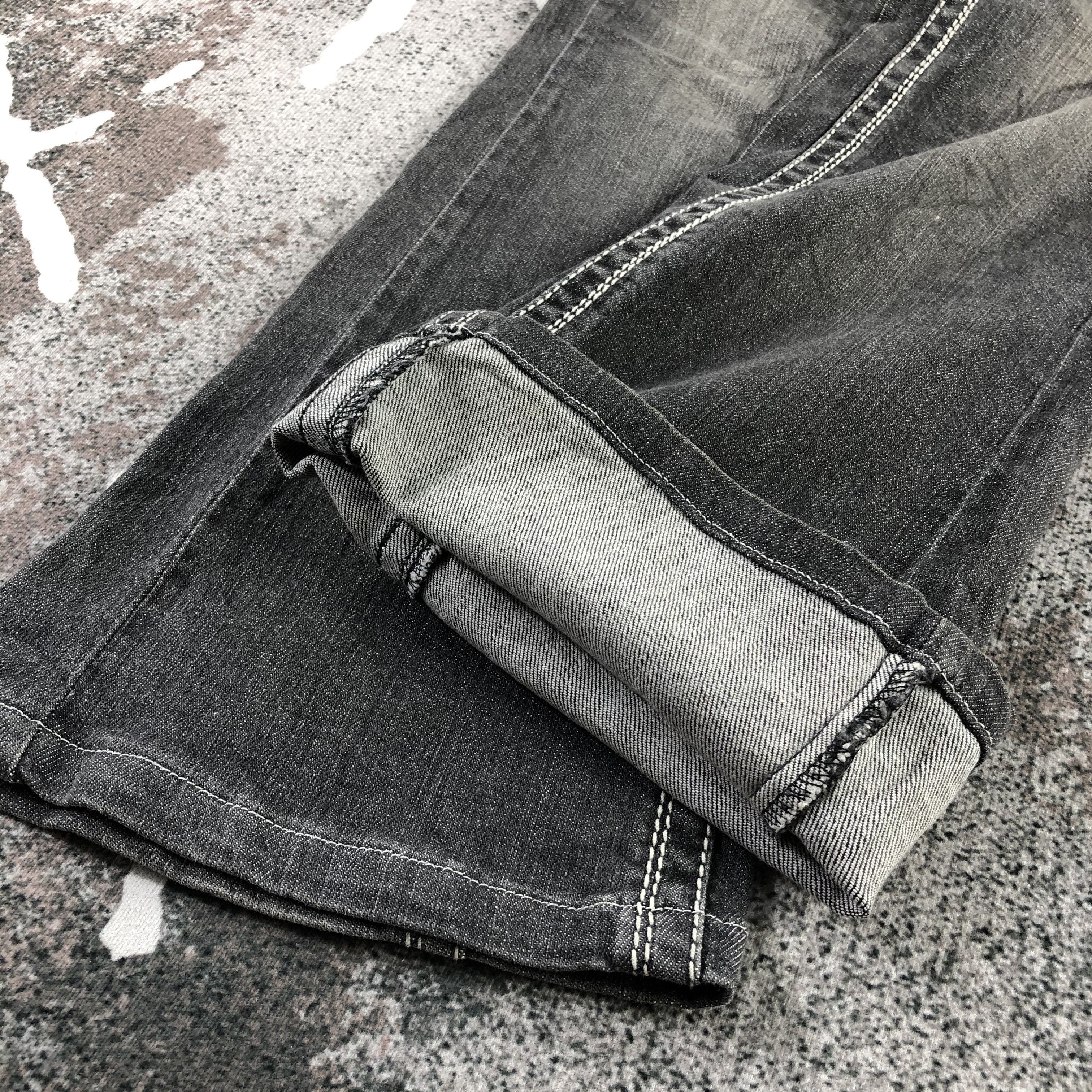 Japanese Brand ARY Denim Faded Black Jeans Cropped Flare Denim KJ1303 Size 30" / US 8 / IT 44 - 5 Thumbnail