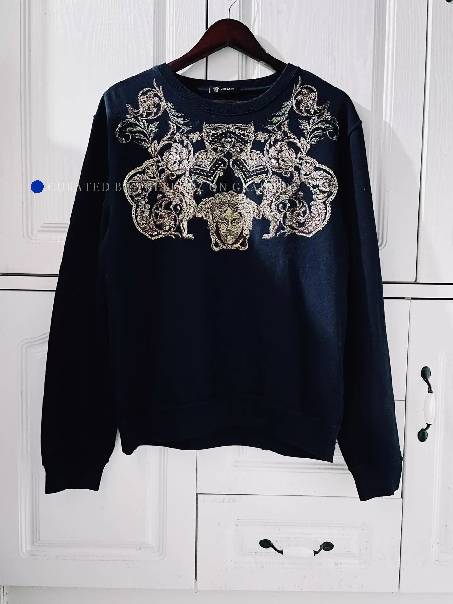 Versace Medusa Crystal Embroidered Sweatshirt Size US XXL / EU 58 / 5 - 1 Thumbnail