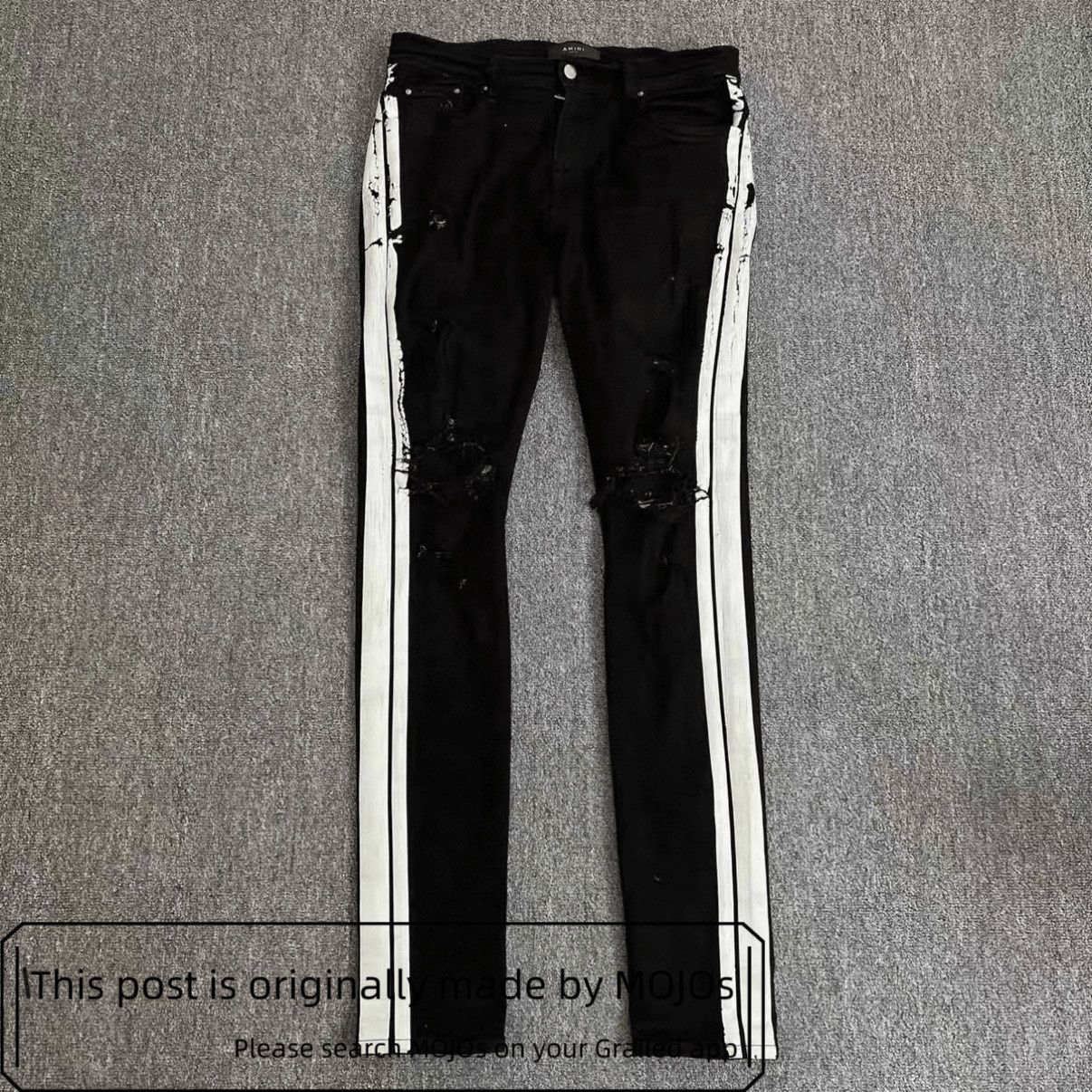 Amiri Amiri side studded broken jean sz 34 | Grailed