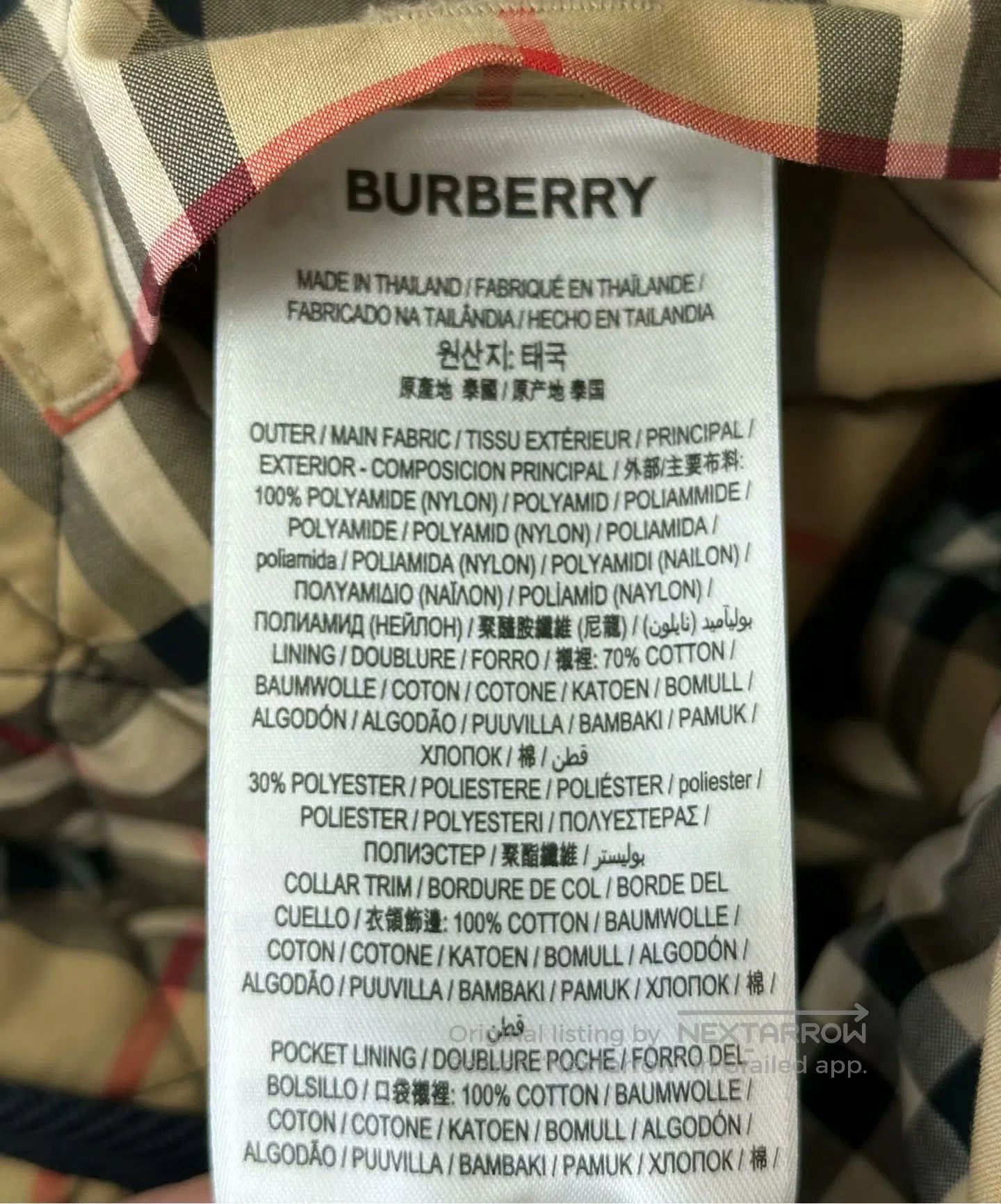 Burberry Burberry Dark Blue Collar Diamond Pattern Lining Plaid Jac Size US L / EU 52-54 / 3 - 4 Thumbnail
