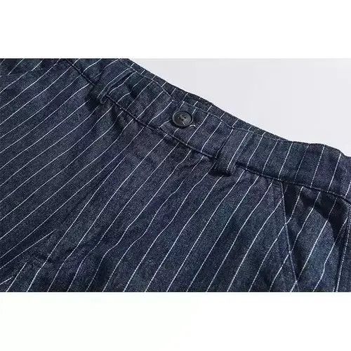 Japanese Brand 20AW Indigo Union Japan Denim Striped Relaxed Fit Pants Size US 32 / EU 48 - 3 Thumbnail