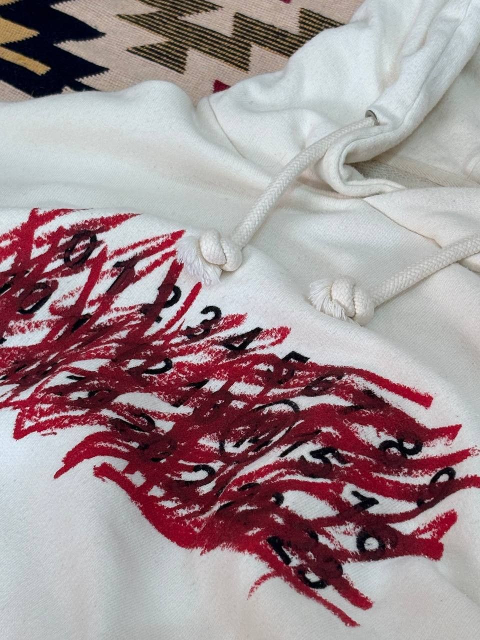 Maison Margiela Maison Margiela SS18 Scribble Logo Print Hoodie Size US S / EU 44-46 / 1 - 3 Thumbnail