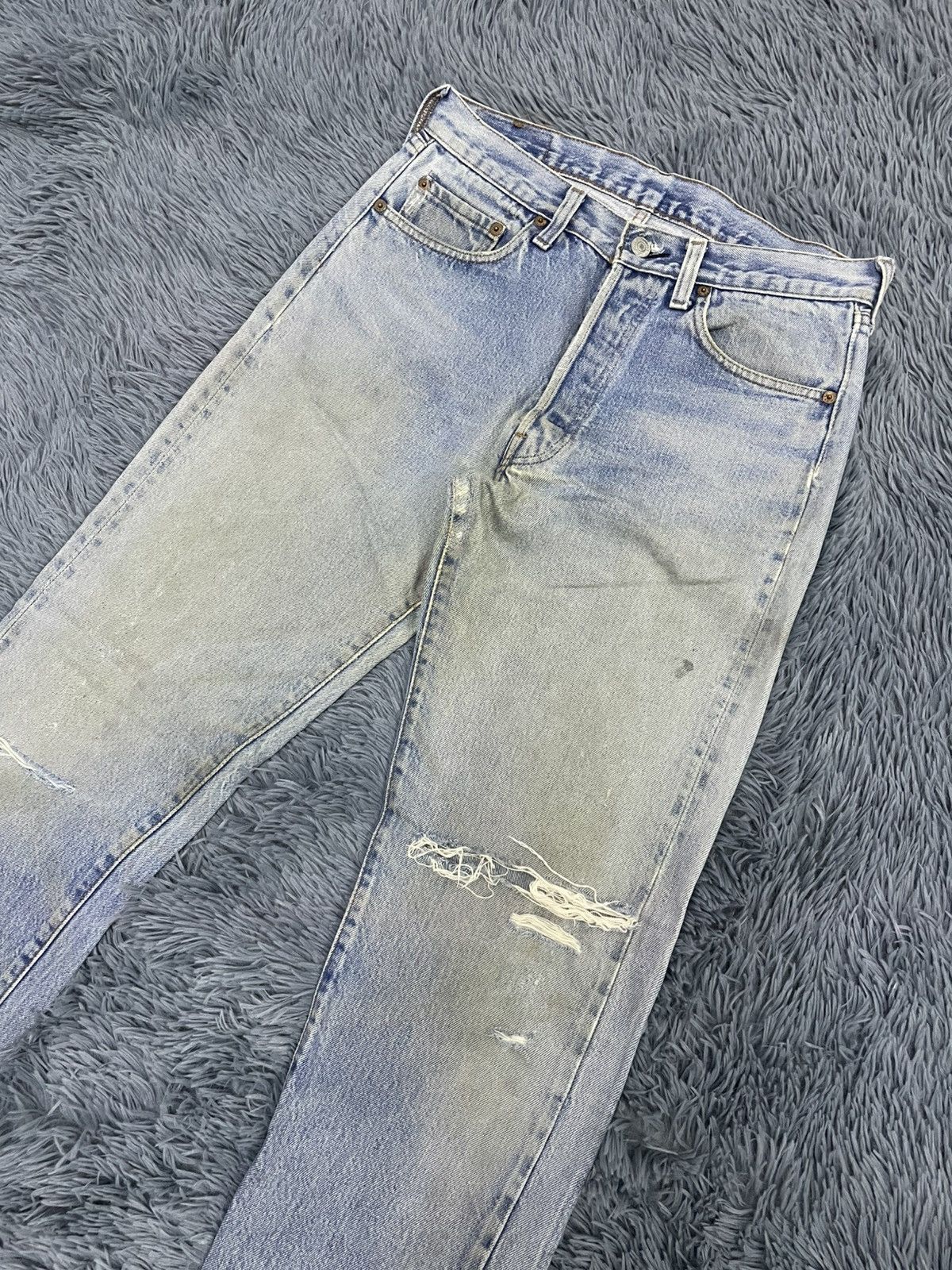 Levi's × Vintage Vtg 501 selvedges distressed denim pant Size US 30 / EU 46 - 5 Thumbnail