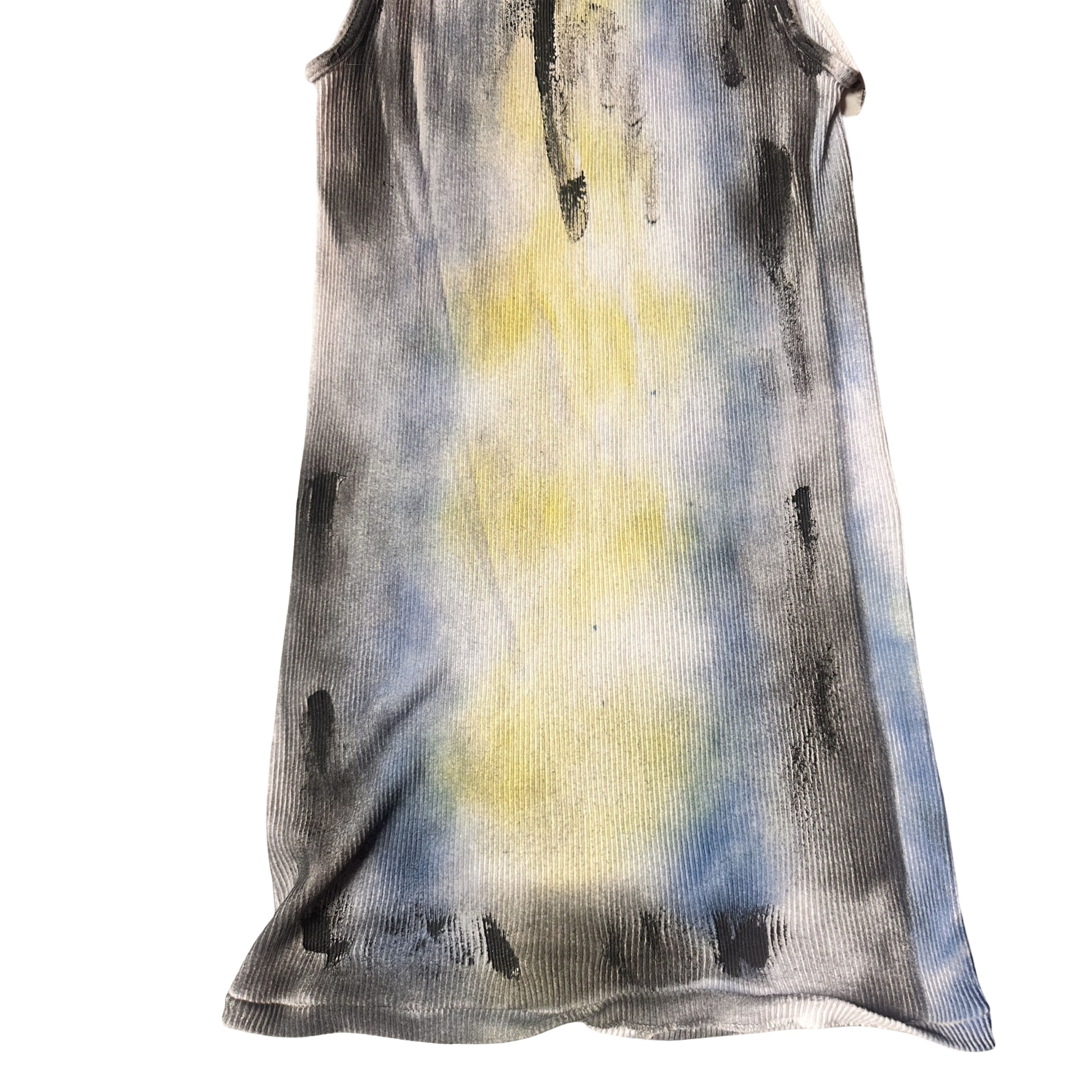 Hanes 'Atmos' White Blue/Yellow Graphic Print Tank Top - Large Size US L / EU 52-54 / 3 - 10 Thumbnail