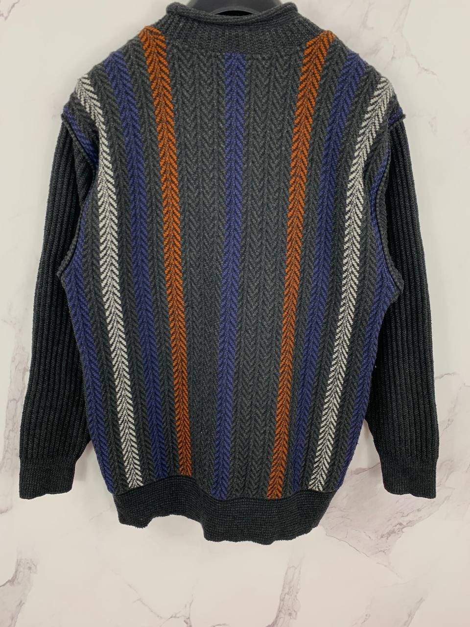Carlo Colucci Carlo Colucci Multicolor Herringbone Knit Sweater Size 50 Size US M / EU 48-50 / 2 - 6 Thumbnail