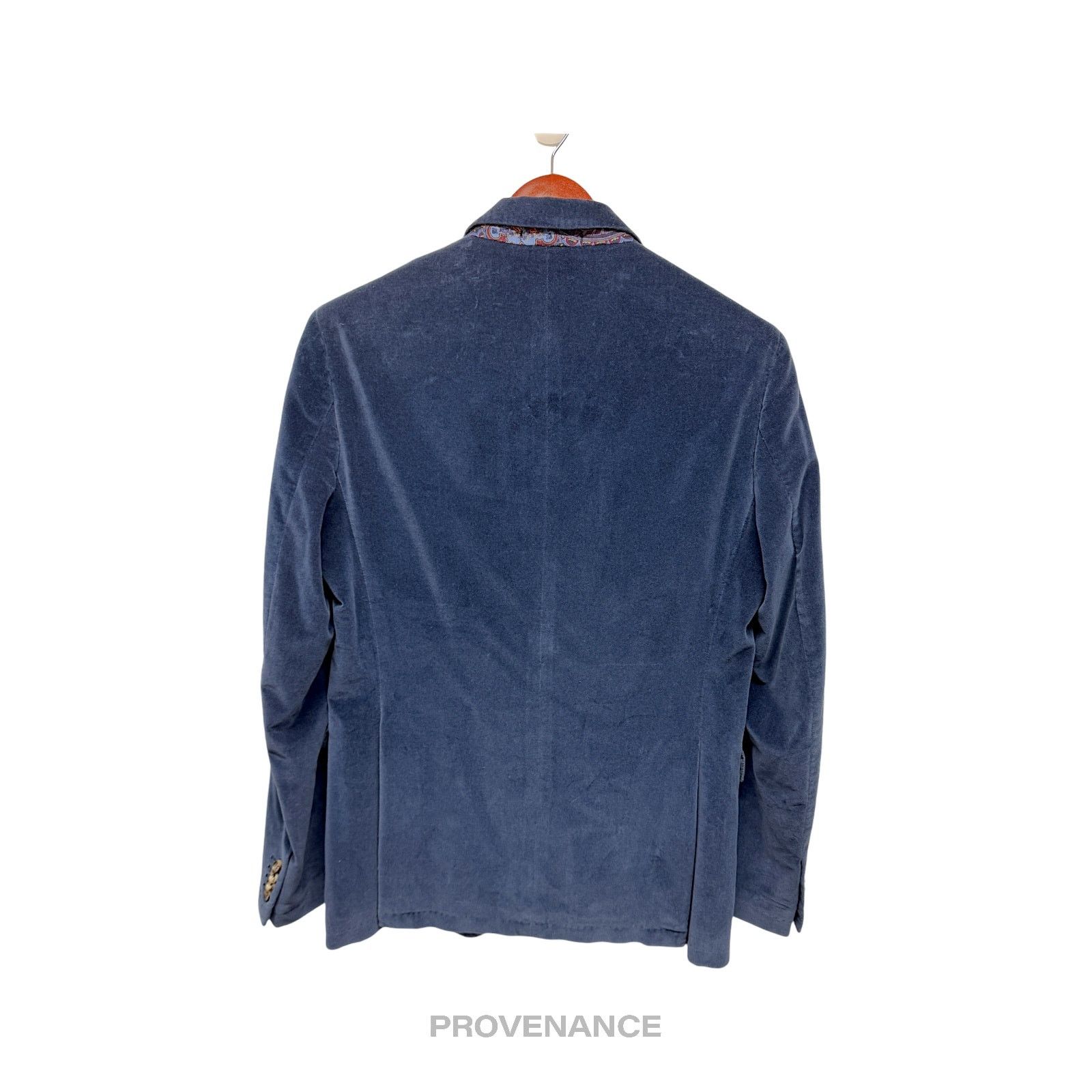 Manuel Ritz 🔴 Manuel Ritz Blazer Jacket - Blue Velour 50 (US 40) Size US M / EU 48-50 / 2 - 5 Thumbnail