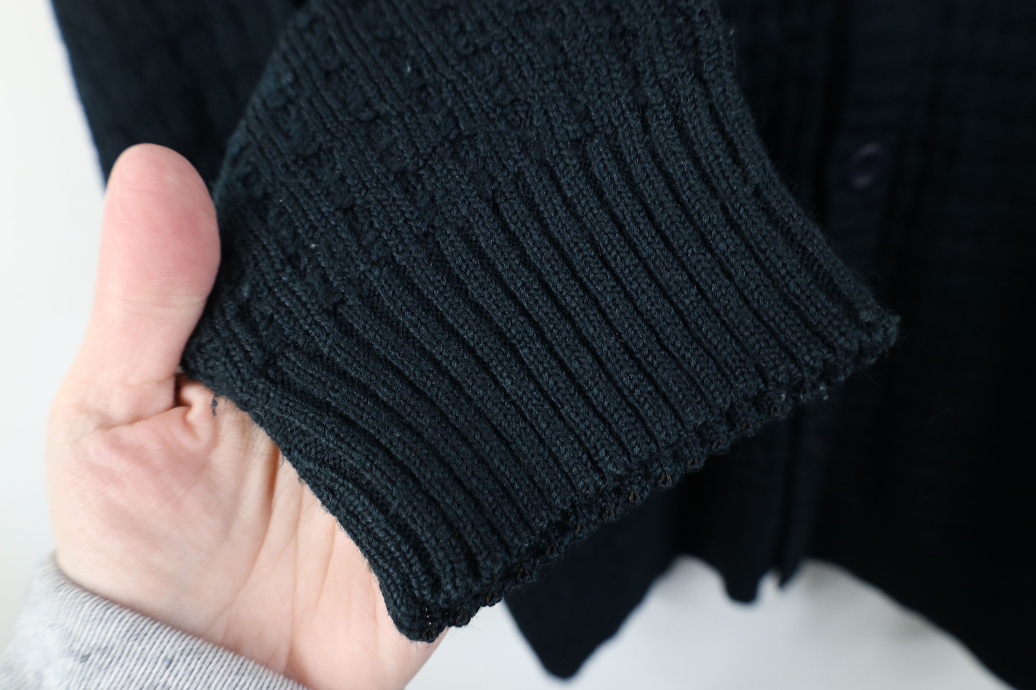 Vintage Vintage 90s Streetwear Blank Thermal Knit Cardigan Sweater Size US XL / EU 56 / 4 - 6 Thumbnail