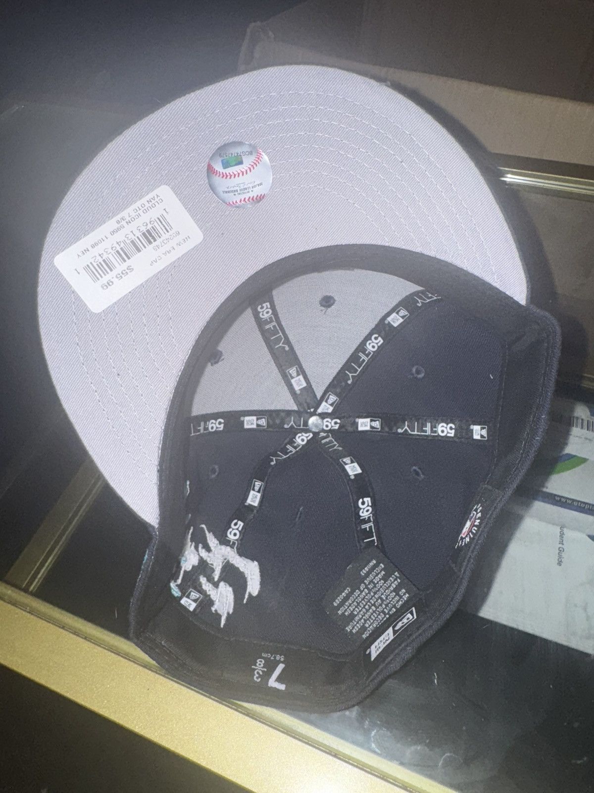 New Era × New York Yankees New Era New York Yankees Liberty Cloud Navy Grey Brim 7 3/8 Size ONE SIZE - 3 Thumbnail