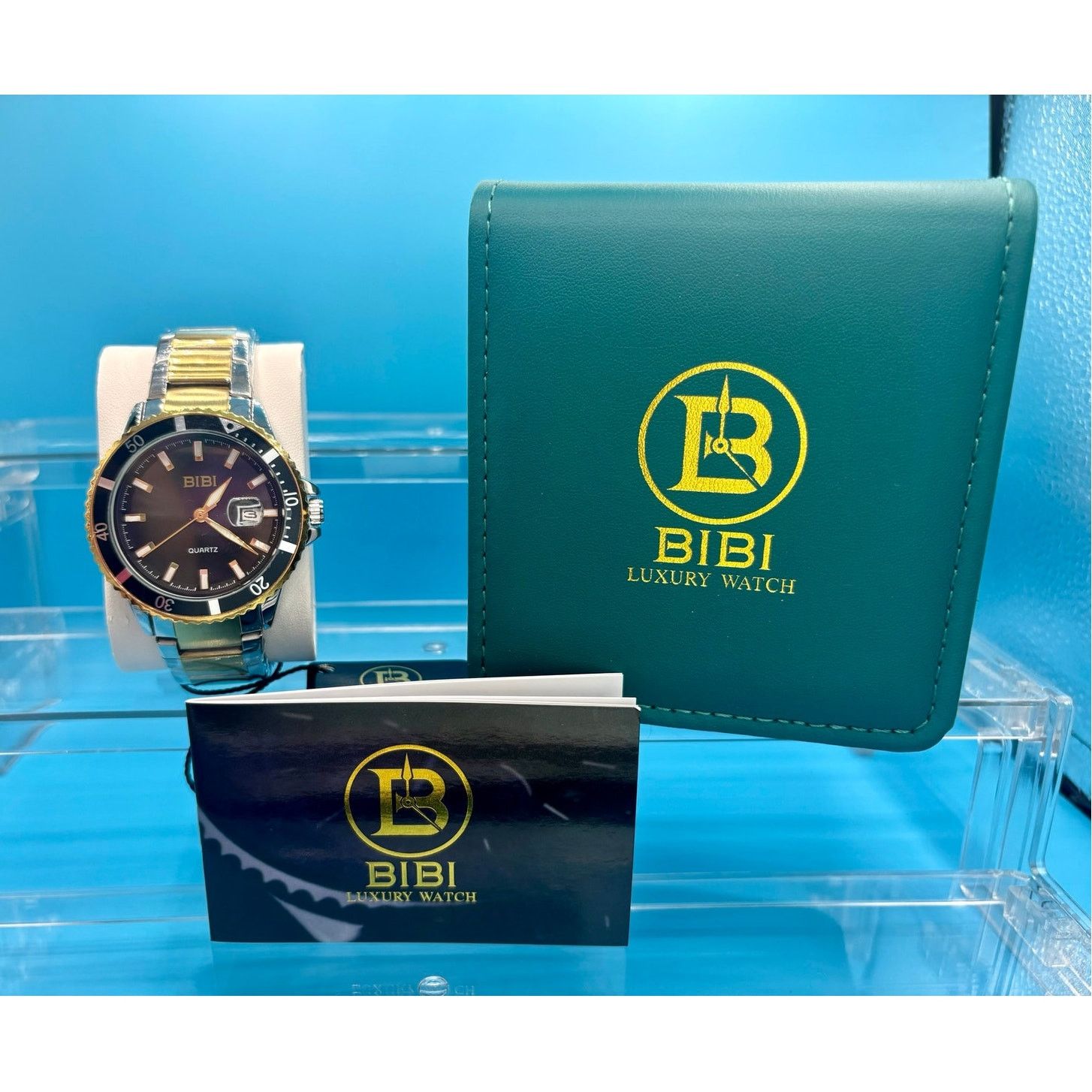 Jewelry NWT Stunning BiBi Luxury Men's 44mm Two-Tone Wristwatch Size ONE SIZE - 1 Thumbnail