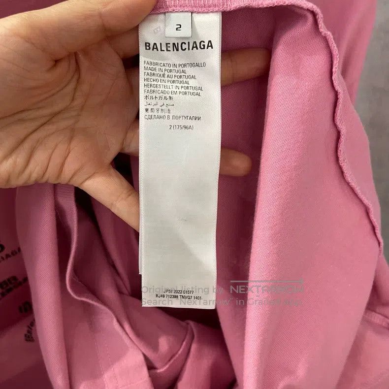 Balenciaga Balenciaga All Logo Printed Short Sleeve Size US M / EU 48-50 / 2 - 4 Thumbnail