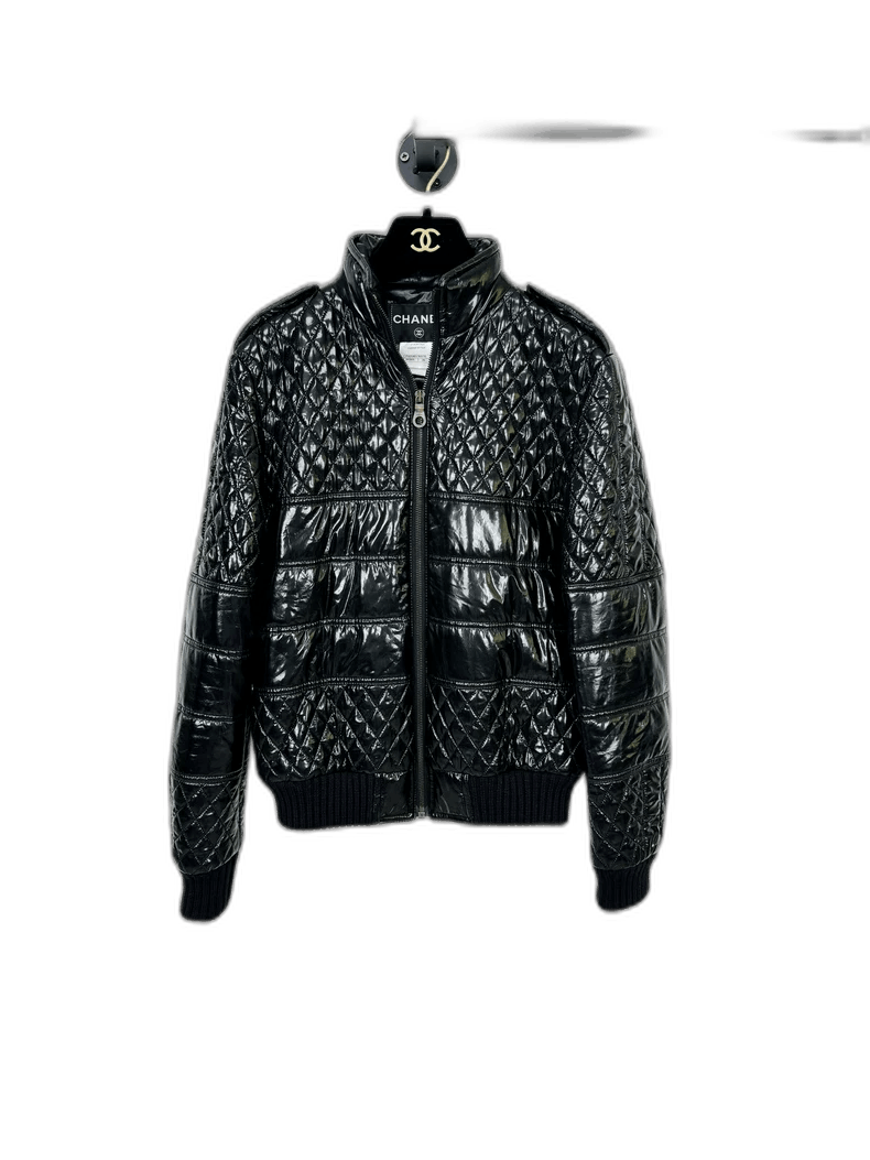 Chanel Chanel Black Patent Leather Jacket Size 36 Size S / US 4 / IT 40 - 1 Thumbnail