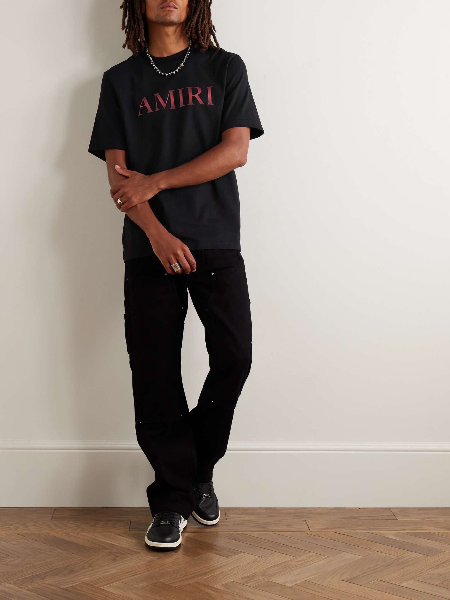 Amiri o1s1wg110725 Logo-Print T-Shirt in Black Size US XL / EU 56 / 4 - 2 Thumbnail