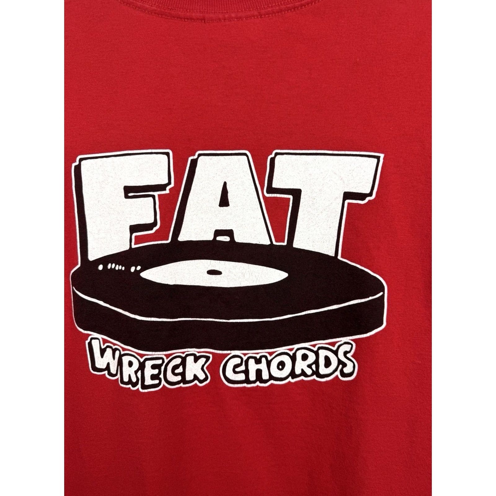Vintage VINTAGE Fat Wreck Chords Punk Rock USA Label T-Shirt NOFX Size L Red/Gray Mens Shirt Size US L / EU 52-54 / 3 - 5 Thumbnail