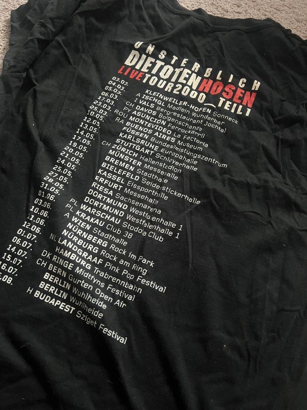 Band Tees tshirt Vintage dietotenhosen die toten 2000 XL hosen Size US XL / EU 56 / 4 - 3 Thumbnail