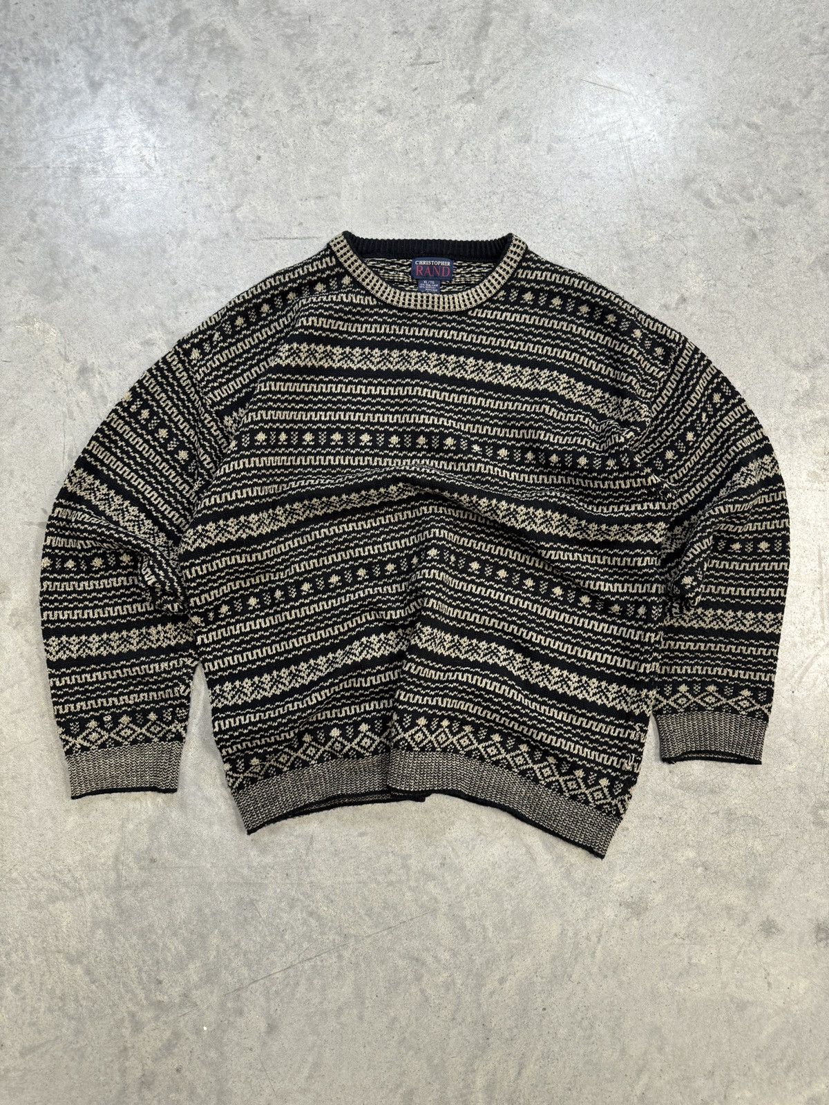 Other Vintage 1990s textured knit sweater Size US XL / EU 56 / 4 - 1 Thumbnail