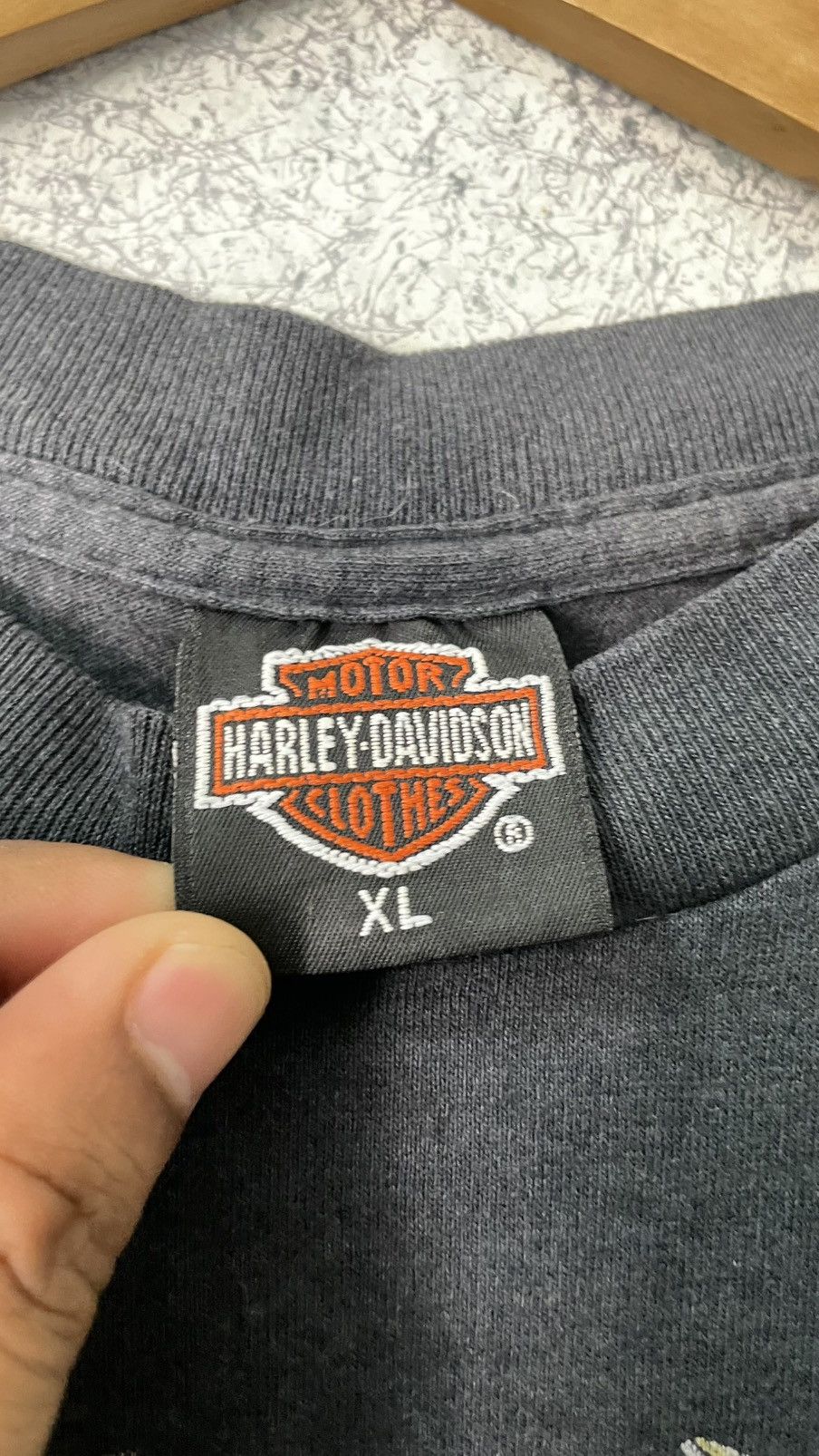 Harley Davidson 1991 VINTAGE 90s 3D EMBLEM HARLEY DAVIDSON Size US XL / EU 56 / 4 - 6 Thumbnail