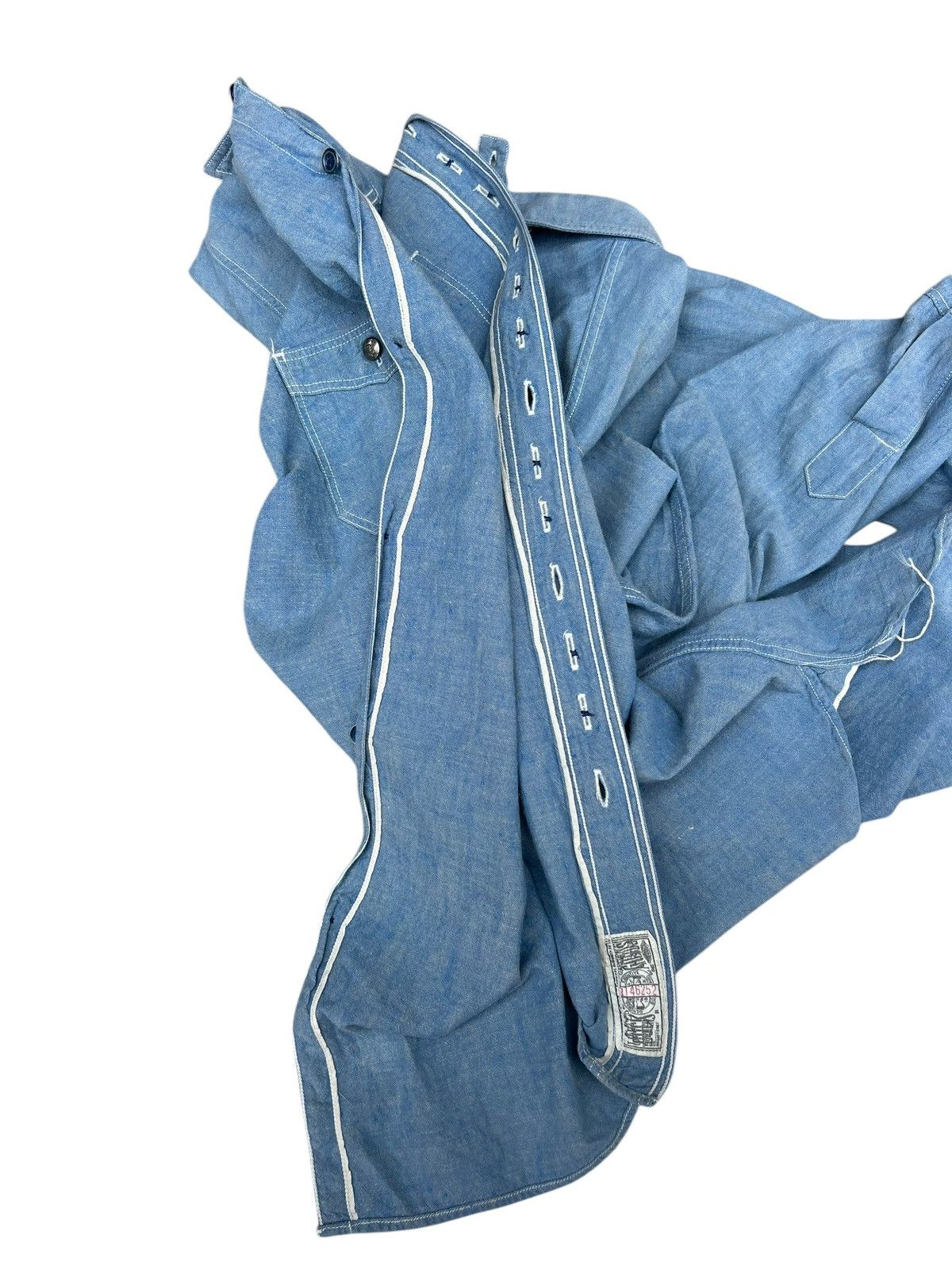 Sugar Cane Sugar Cane Chin Strap Gusset Selvedge Chambray Shirt Size US S / EU 44-46 / 1 - 14 Thumbnail