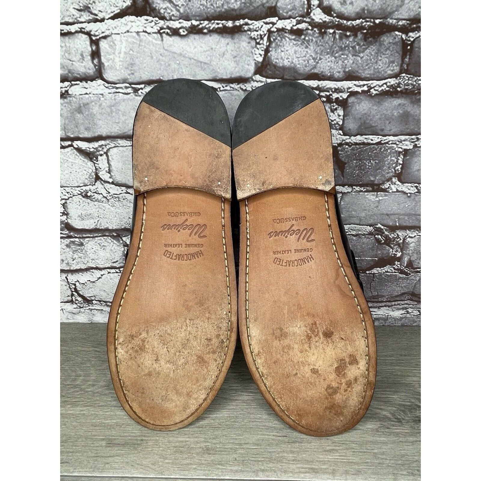 G.H. Bass & Co. G.H. Bass Weejuns Burgundy Leather Handcrafted Kiltie Loafer Size US 13 / EU 46 - 6 Thumbnail