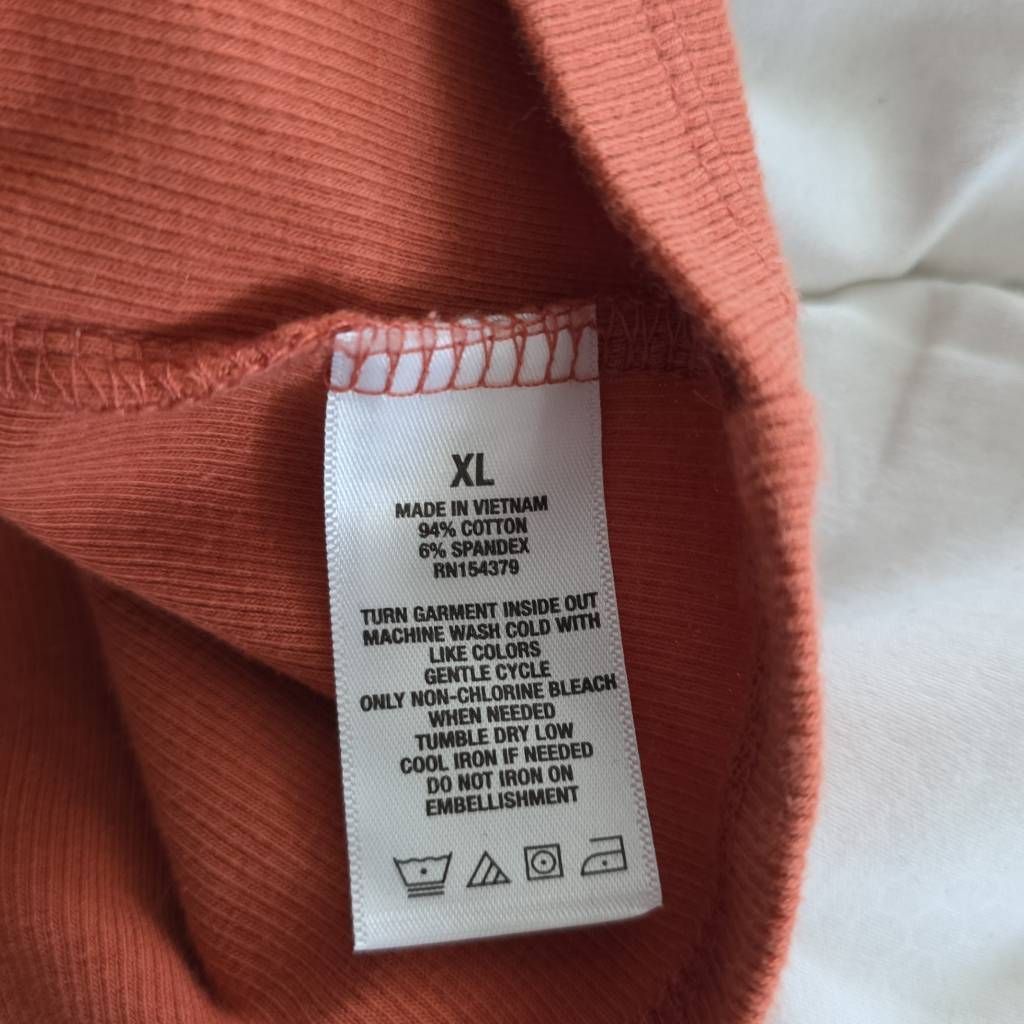 Aeropostale Aeropostale Women's Size XL Orange Ribbed Cowgirl Soft Cropp Size XL / US 12-14 / IT 48-50 - 6 Thumbnail