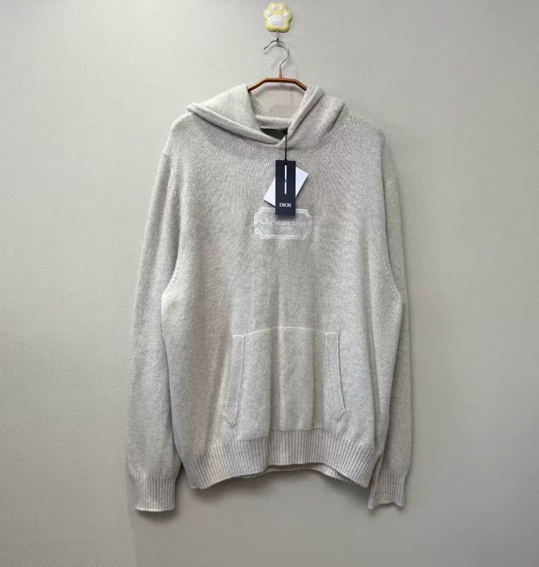 Dior Dior New Beige Embroidered Slogan Hoodie Size US XL / EU 56 / 4 - 1 Thumbnail