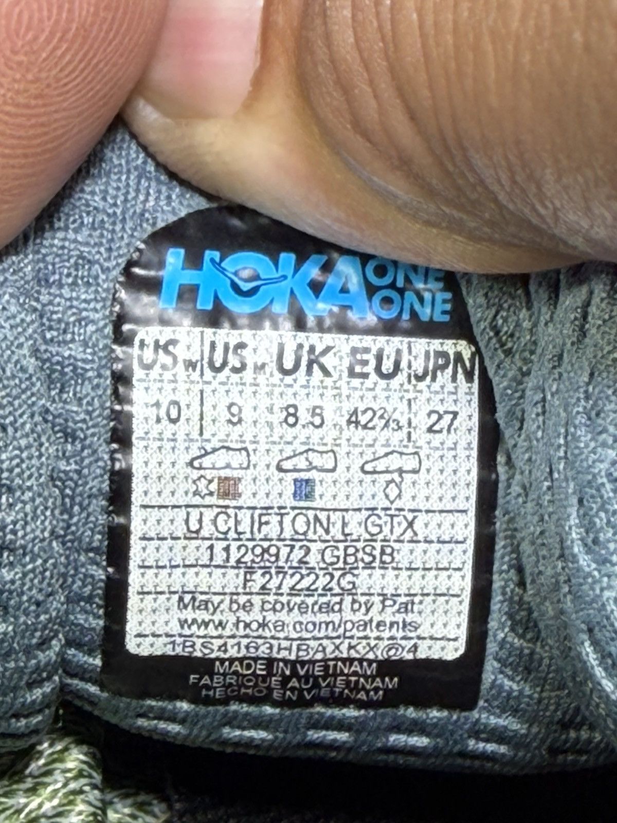Hoka Hoka Clifton L GTX Waterproof Blue Gray Women's 10 Cushioned Size US 10 / IT 40 - 7 Thumbnail