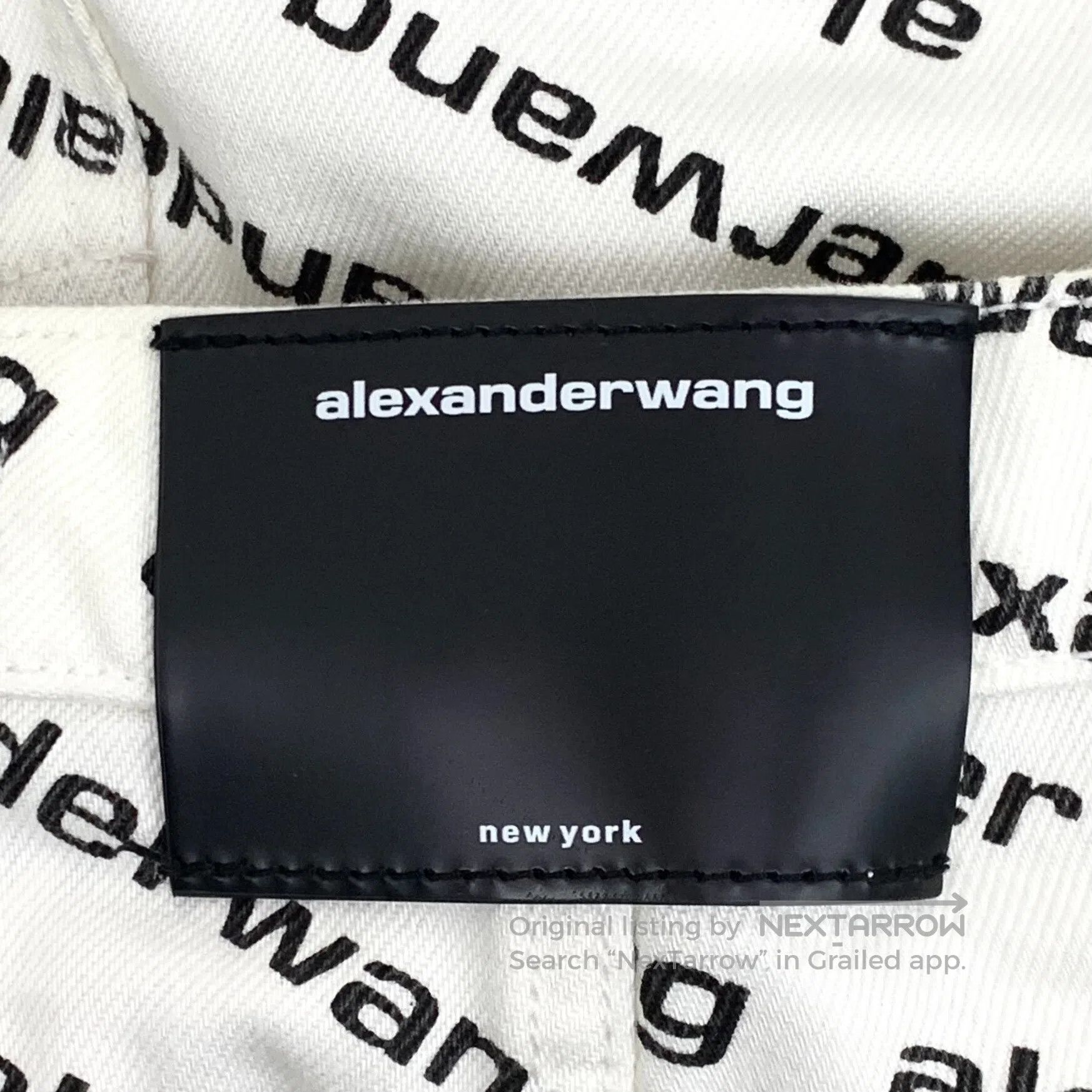 Alexander Wang Alexander Wang White Logo Letter All-Over Print Cotton Cas Size 25" / US 0 / IT 36 - 6 Thumbnail