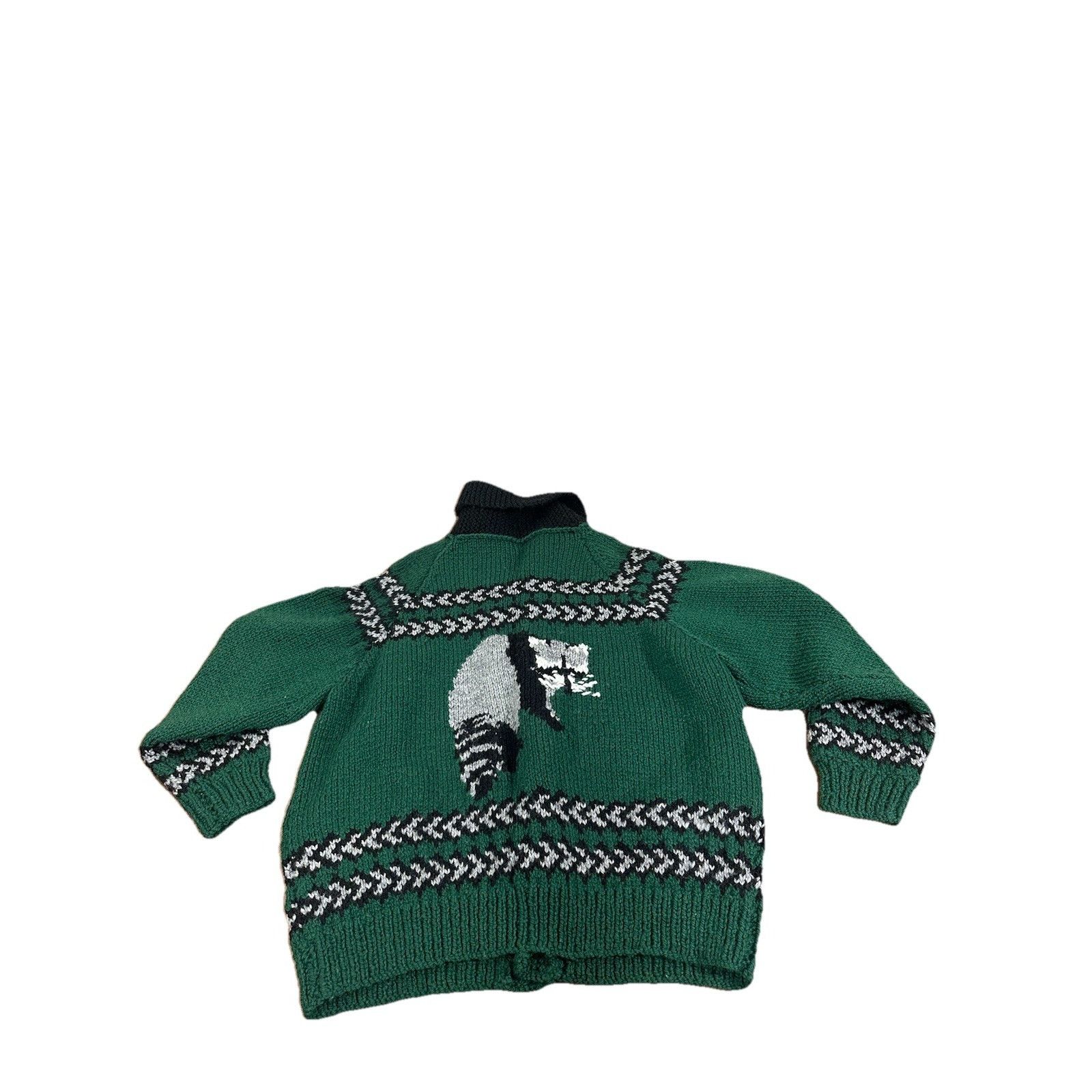 Handmade Vintage Wool Knit Sweater Pullover Button Up Cardigan Animal Size US L / EU 52-54 / 3 - 3 Thumbnail