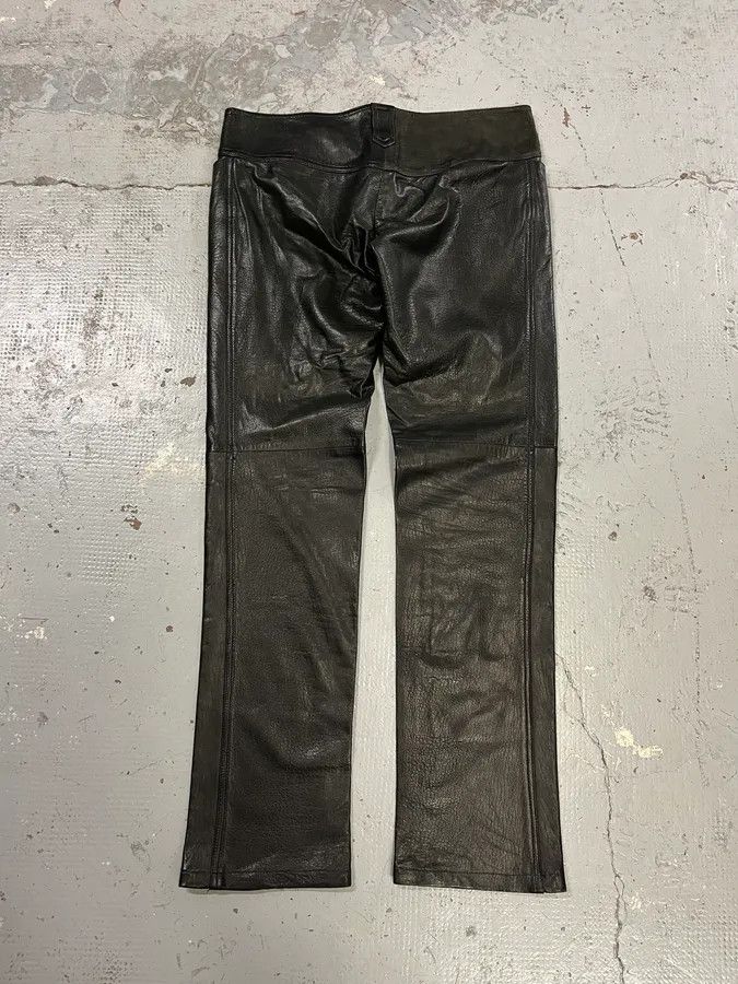 Roberto Cavalli FW2000 Roberto Cavalli Black Low Waist Leather Pants Size US 32 / EU 48 - 7 Thumbnail