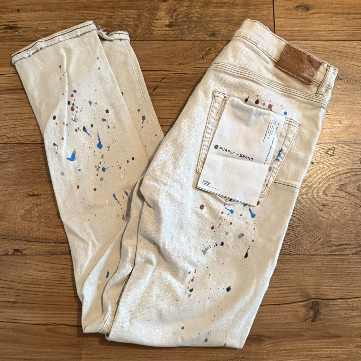 Purple Brand Paint Splatter Denim Sz 33