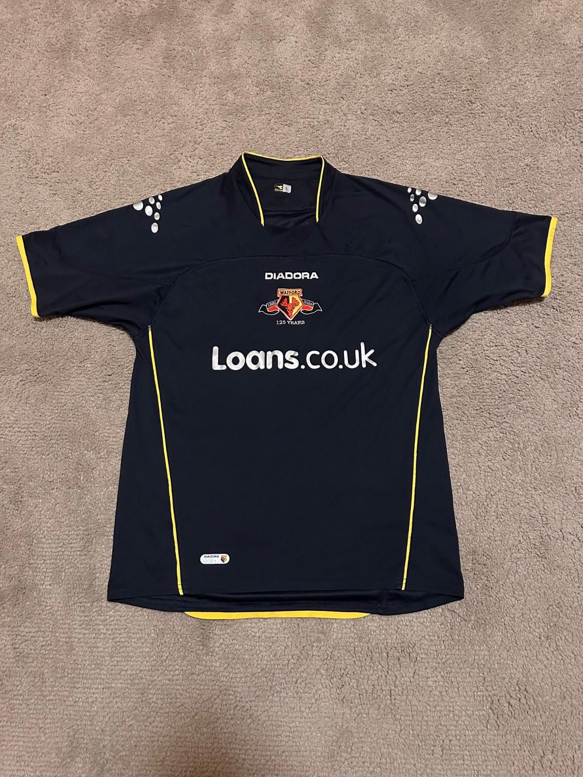 Diadora WATFORD 2006/2007 AWAY FOOTBALL SHIRT DIADORA VINTAGE JERSEY Size US L / EU 52-54 / 3 - 1 Thumbnail