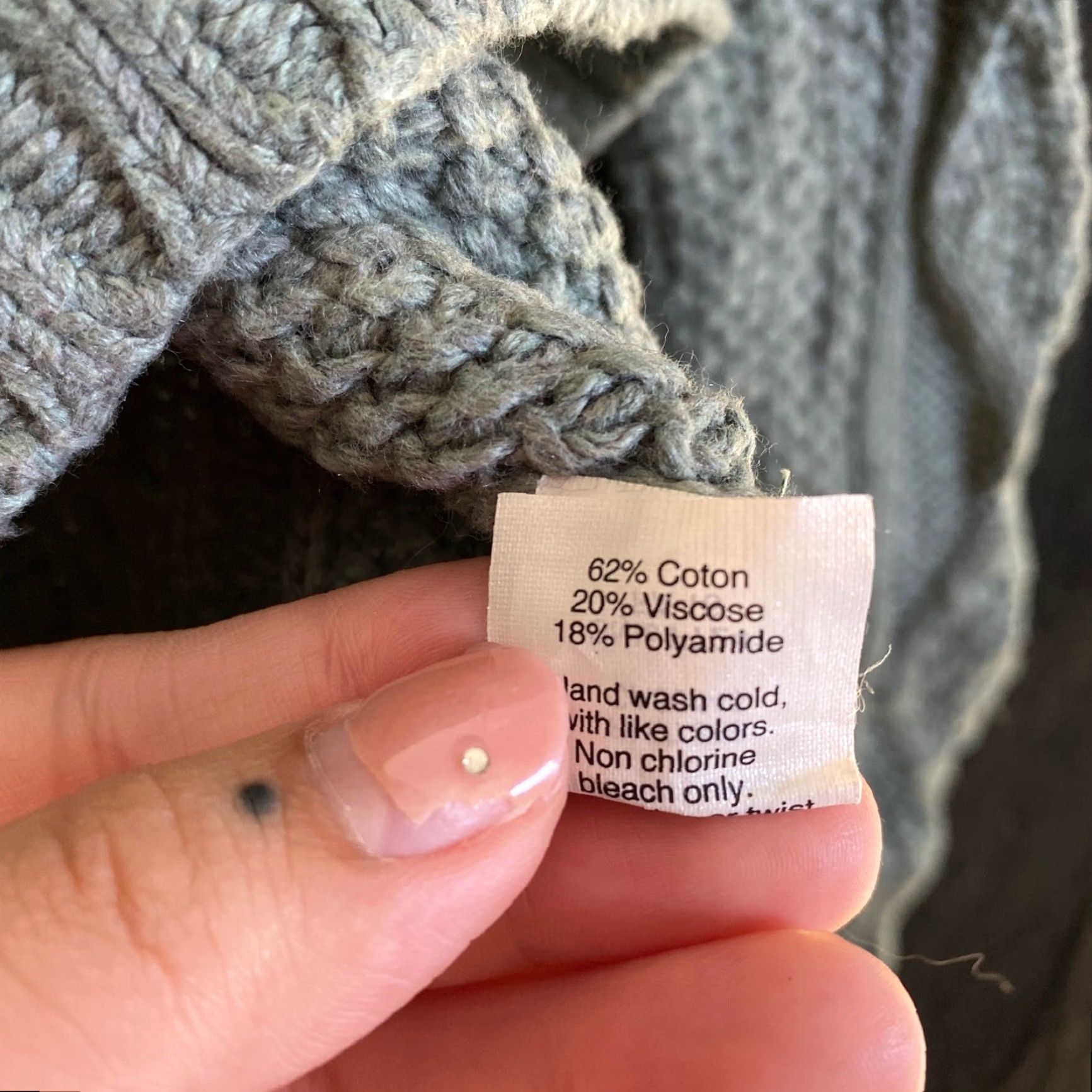 Madewell Madewell Womens Sweater Gray Crew Neck Pullover Cable Knit Long Sleeve Cotton XS Size XS / US 0-2 / IT 36-38 - 5 Thumbnail