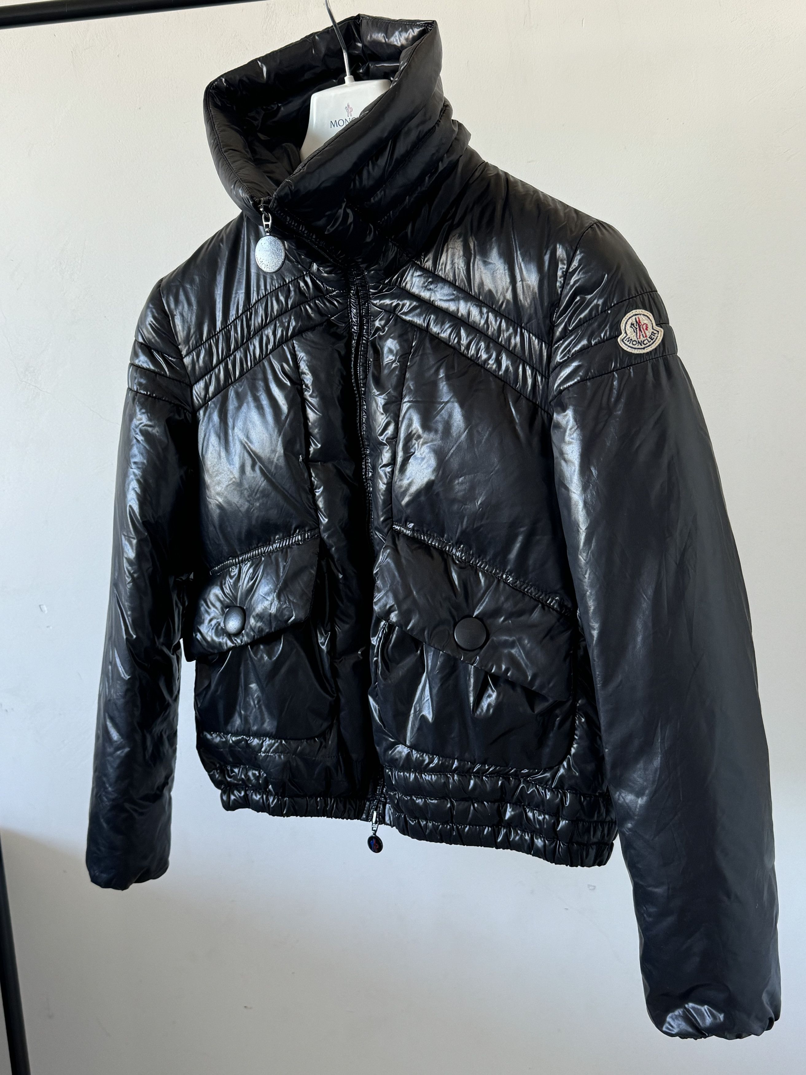 Moncler Moncler Tesia black puffer jacket Size L / US 10 / IT 46 - 3 Thumbnail