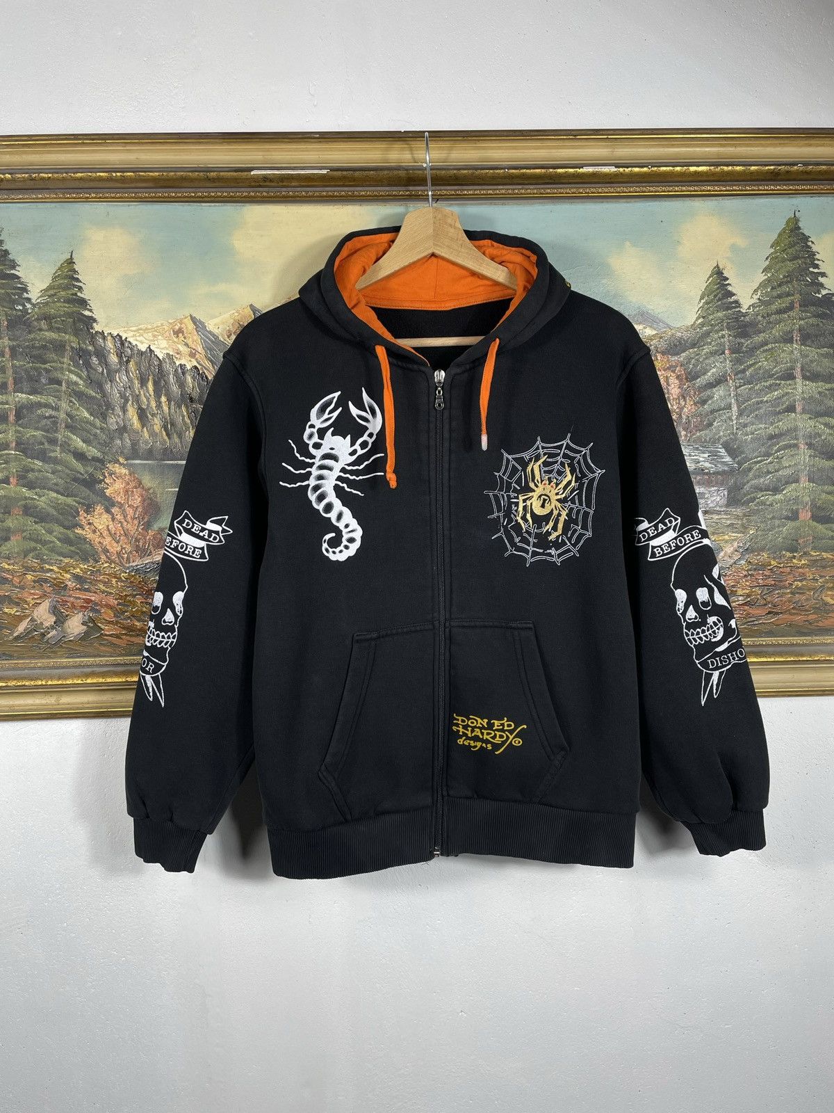 Ed Hardy Ed Hardy Retro 00s Hoodie With Crystals Affliction Grunge Size US XS / EU 42 / 0 - 1 Thumbnail
