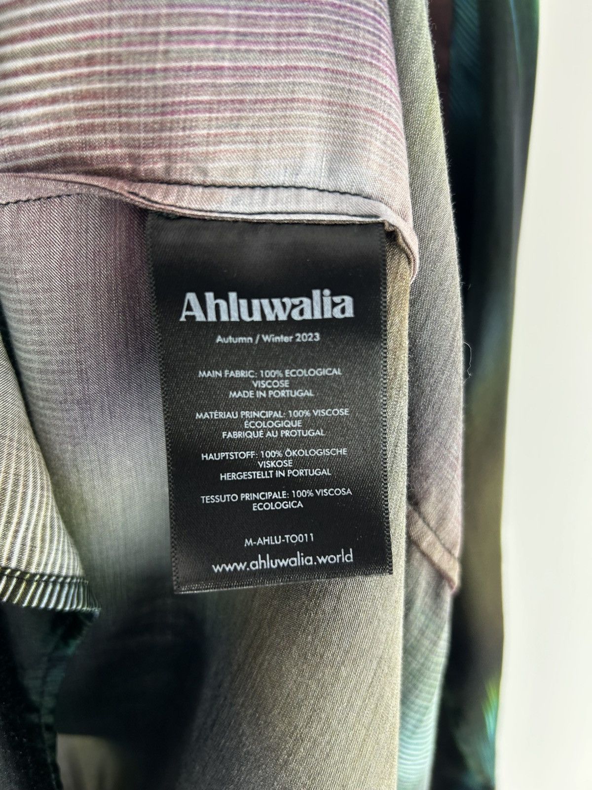 Ahluwalia Ahluwalia Buki Shirt Button Down Satin Blue Electric AW23 Size US L / EU 52-54 / 3 - 5 Thumbnail