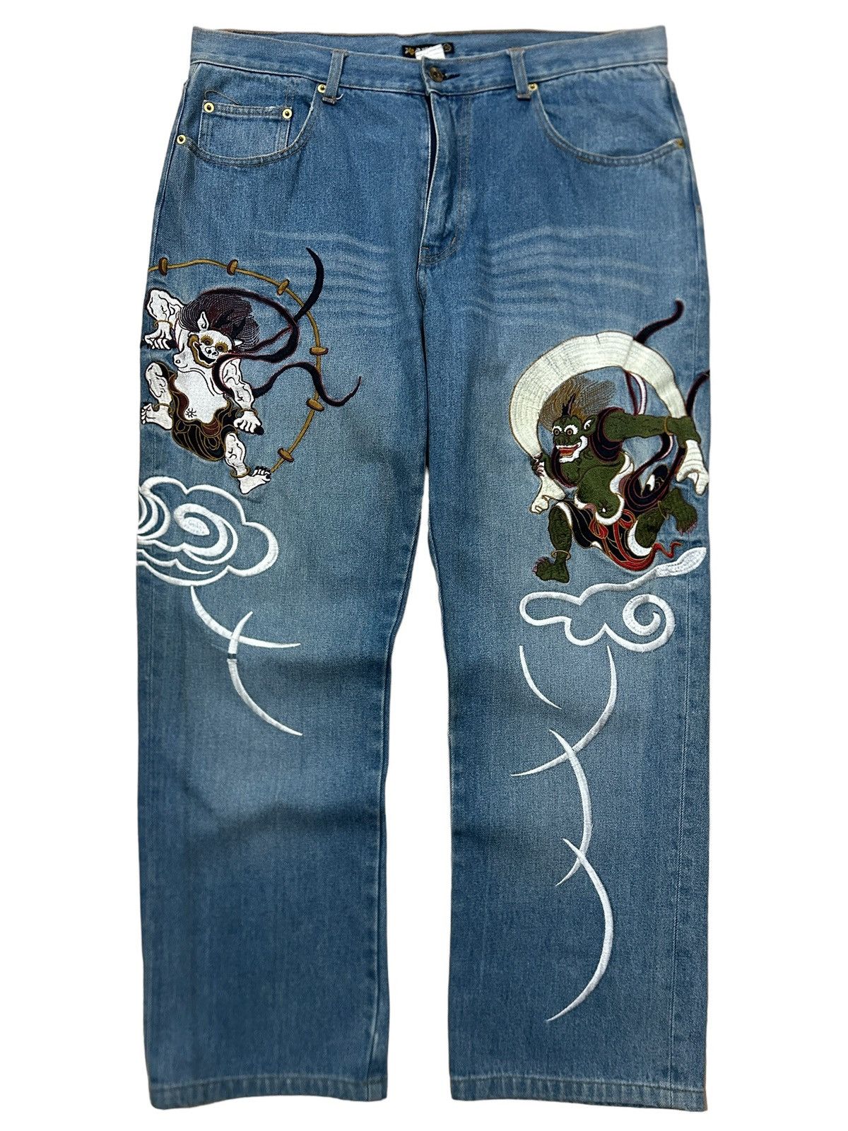 Japanese Brand Y2K Hisyouhakurei Wagara ‘Oni Sukajan’ Embroidery Size US 38 / EU 54 - 2 Thumbnail