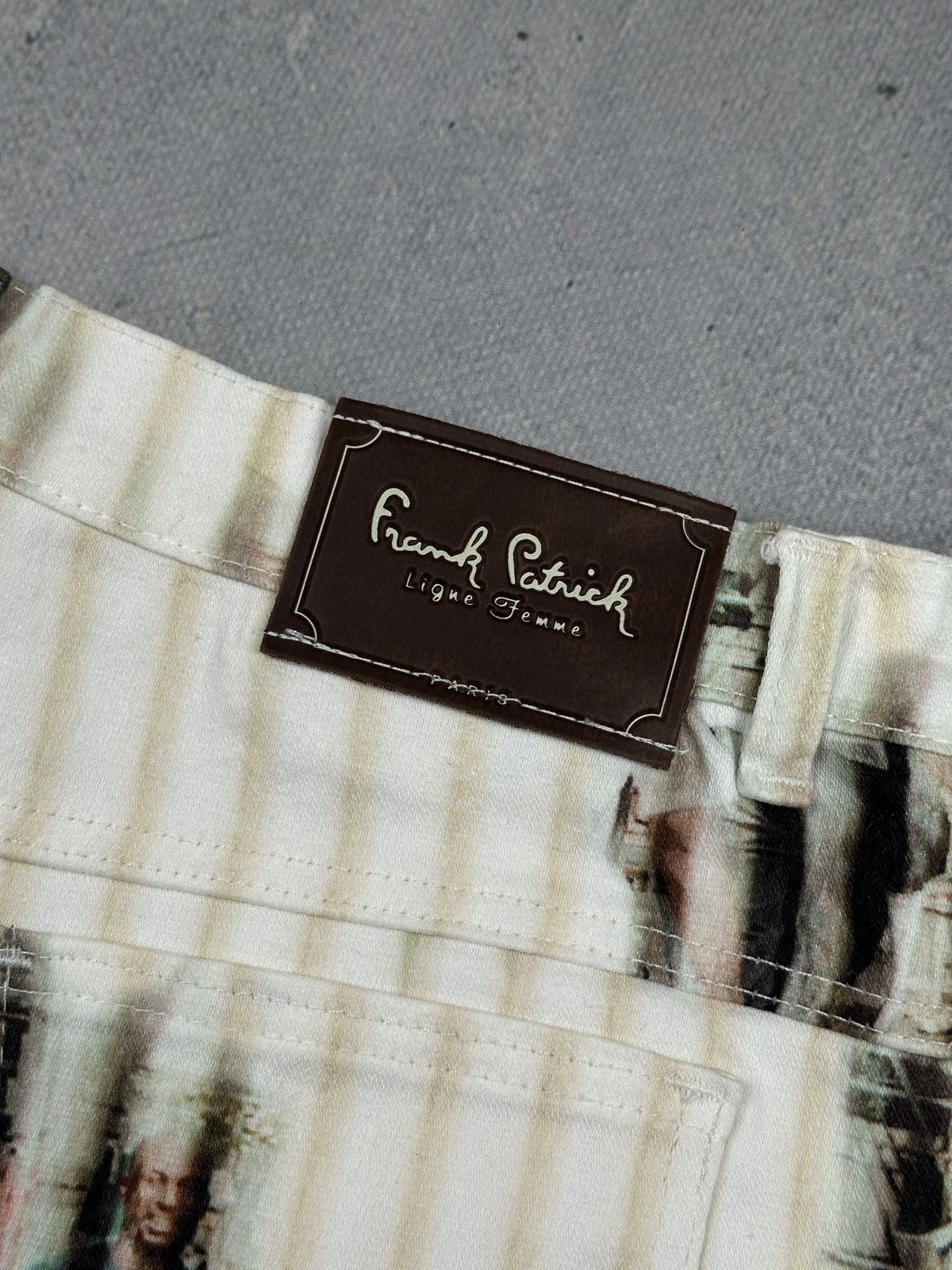 Vintage Franck Patrick Evelyn Print Pants Avant Garde Street Scene Size 30" / US 8 / IT 44 - 10 Thumbnail