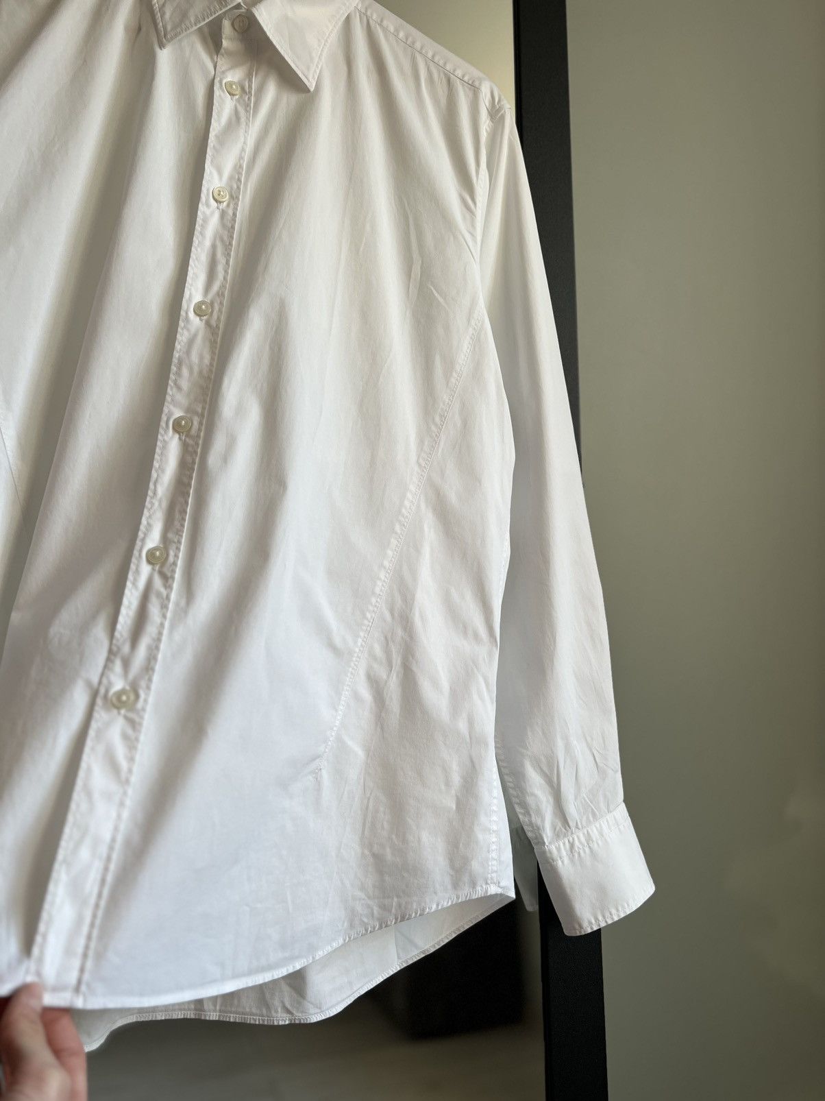 Ermenegildo Zegna Z Zegna Drop 8 Fit White Button Up Shirt Size US XL / EU 56 / 4 - 5 Thumbnail