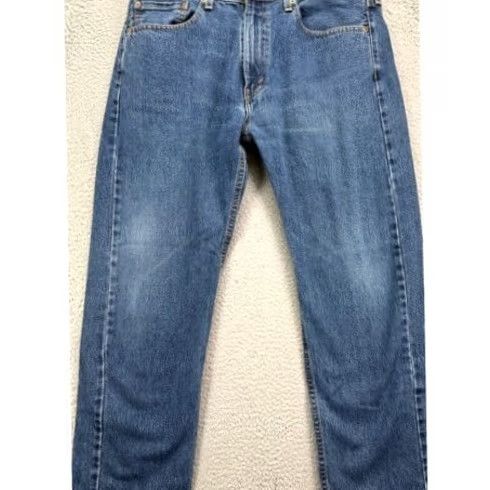 Levi's Levi's 505 Jeans Mens 36X29 Blue Distressed Regular Fit Straight Denim Jeans Regular Mens Blue 505 Straight Jeans Denim Light Distressed Size US 36 / EU 52 - 2 Thumbnail