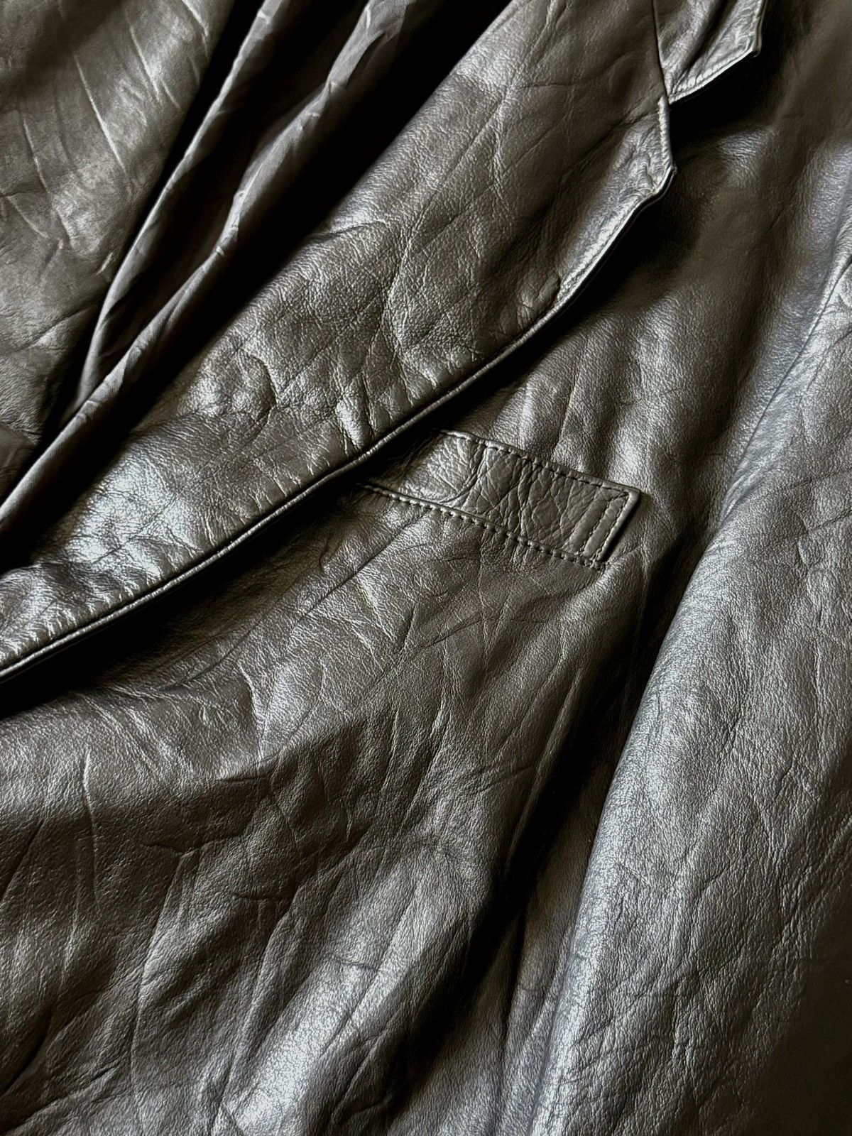 Gucci Gucci - Tom Ford - Leather Blazer Size US M / EU 48-50 / 2 - 5 Thumbnail