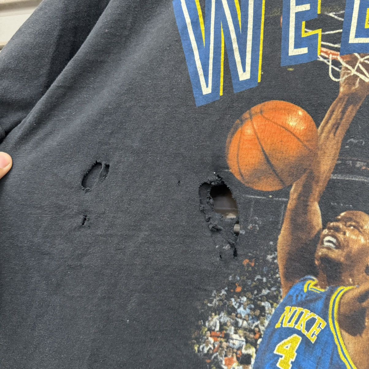 Nike Nike Chris Webber vintage 90s made in USA distressed fade Size US XXL / EU 58 / 5 - 5 Thumbnail