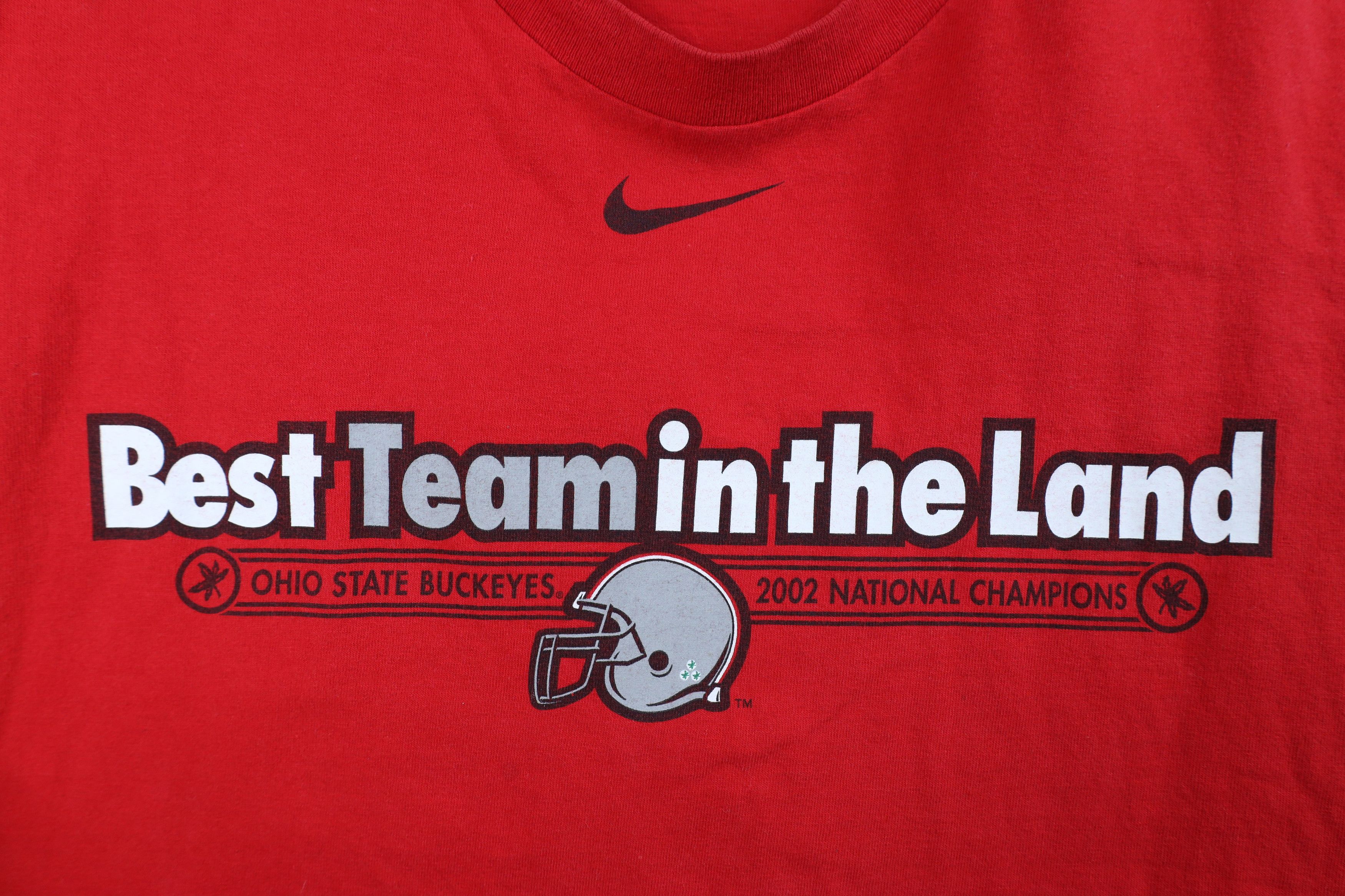 Nike Vintage Nike Swoosh Ohio State University Football T-Shirt Size US L / EU 52-54 / 3 - 4 Thumbnail