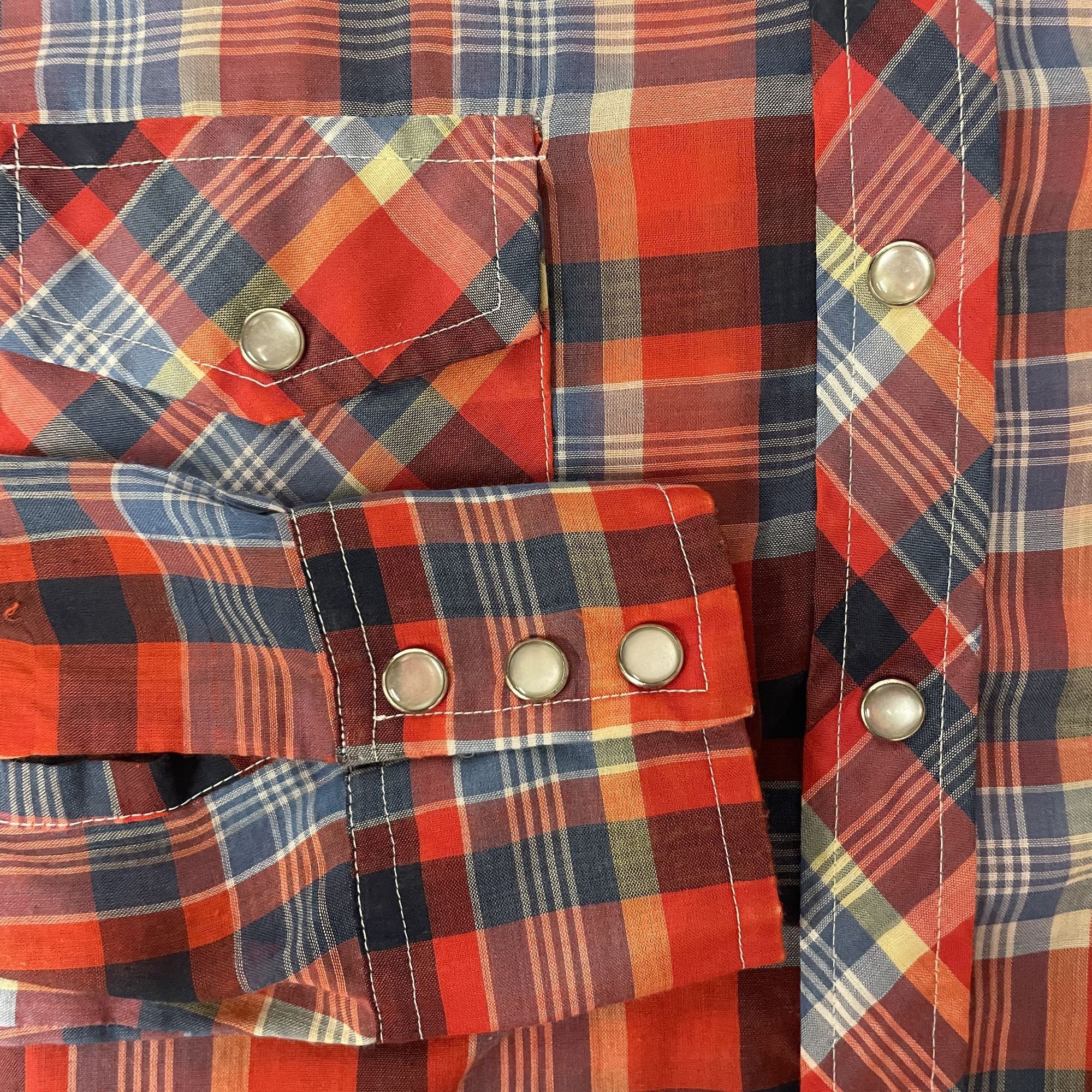 Other Vtg PLAID Western HIPPIE Cowboy RODEO Pearl Snap Shirt Size S / US 4 / IT 40 - 8 Thumbnail
