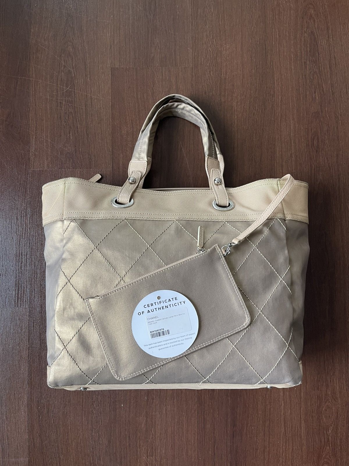 Chanel Chanel Grand Shopping Tote Paris-Biarritz Metallic Tote Size ONE SIZE - 10 Thumbnail