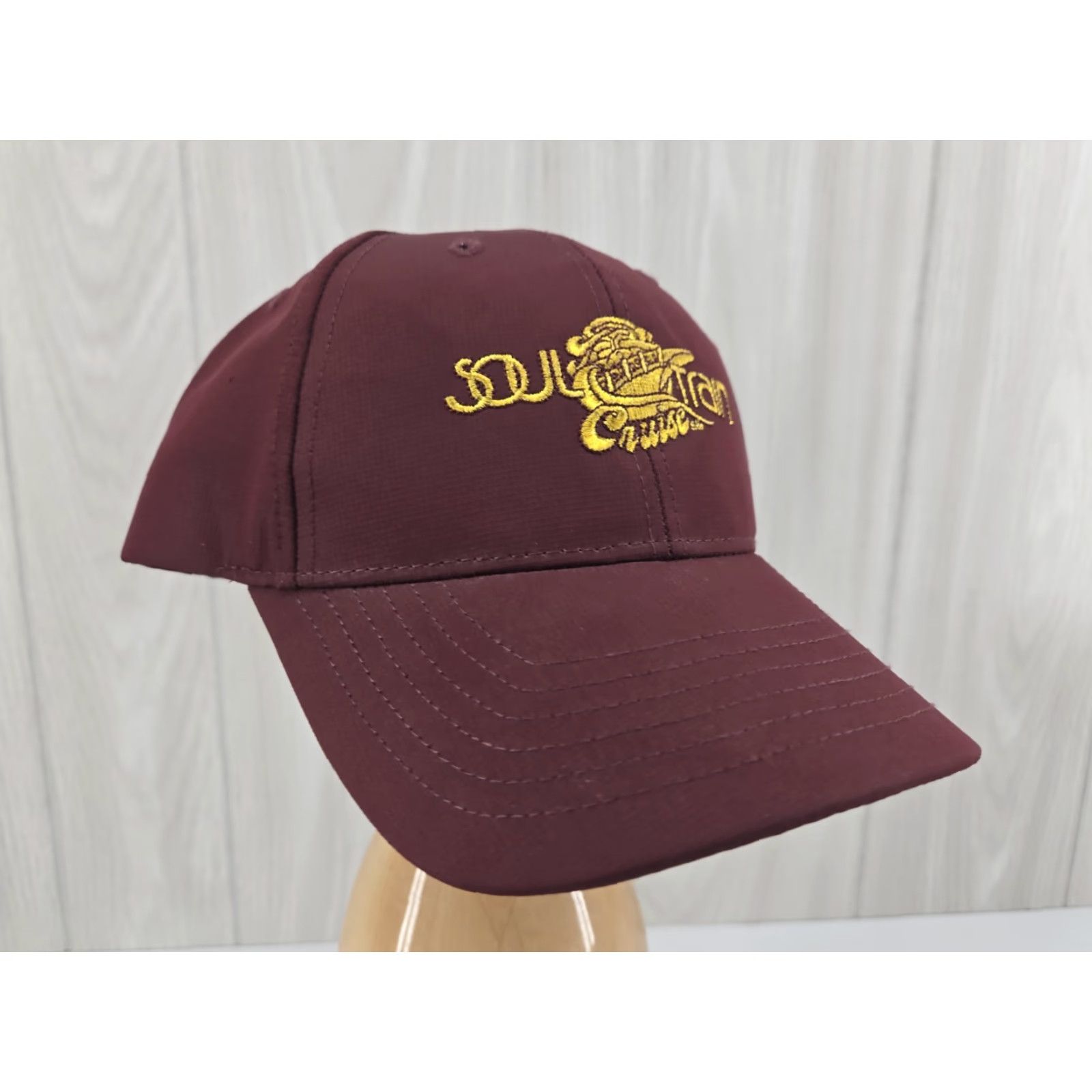 Vintage SOUL TRAIN CRUISE ADJUSTABLE STRAPBACK BASEBALL HAT CAP Maroon Unisex Adults One Size Sports Outdoor Adjustable Maroon Baseball Cap Hats Size ONE SIZE - 4 Thumbnail
