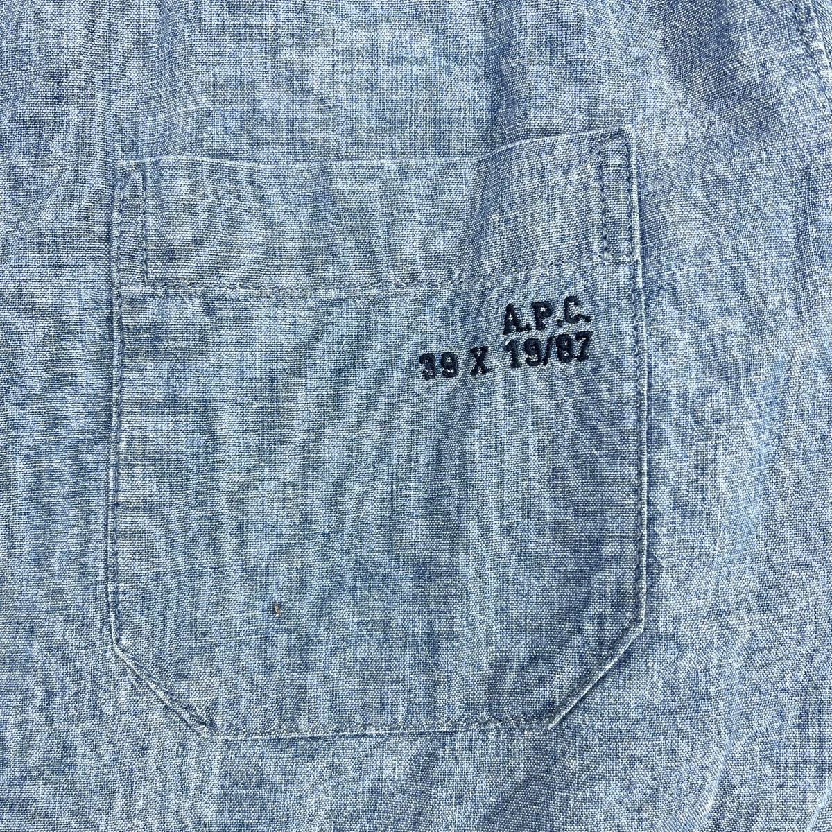 A.P.C. Vintage A.P.C Paris Chambray Denim Shirt Designer Size US S / EU 44-46 / 1 - 5 Thumbnail