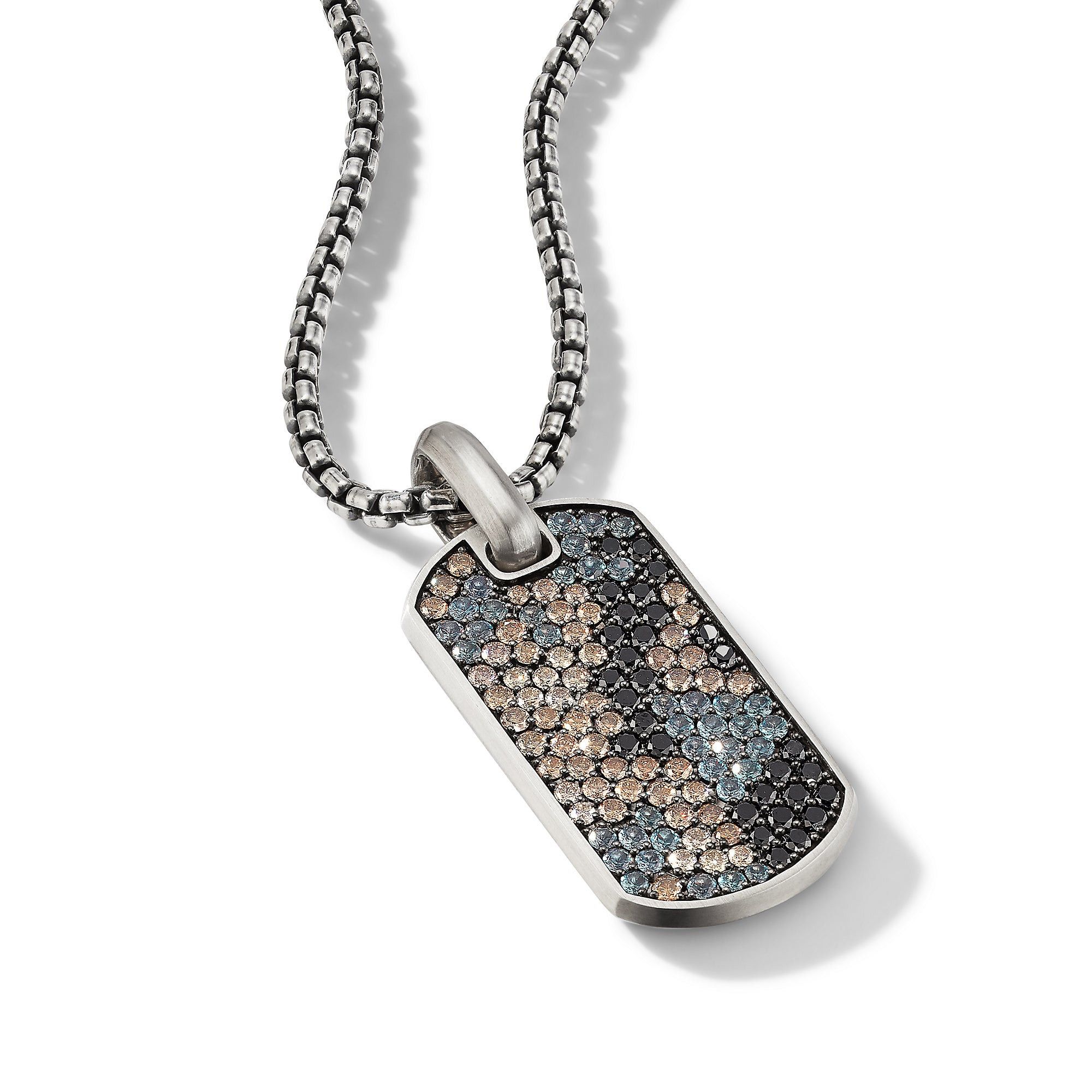 David Yurman o1w1db10526 D25078M /Size 6/Chevron Tag in Silver/Black Size ONE SIZE - 2 Thumbnail