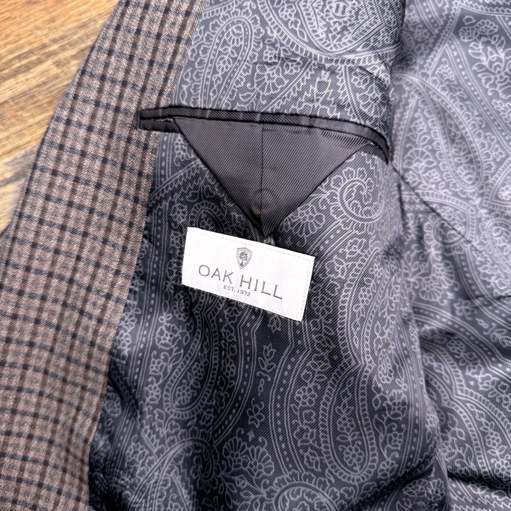 Vintage Oak Hill Blazer 2XLT 50L 52L Tan Check Sport Coat - Vintage Size 50R - 4 Thumbnail